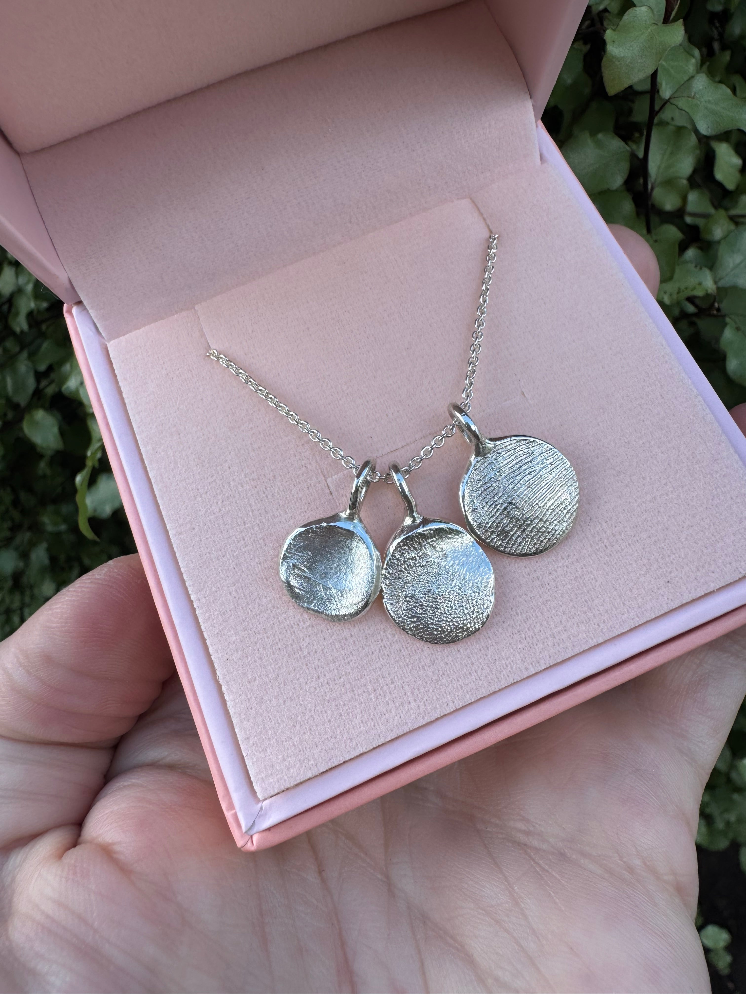 Fingerprint Pendant - Sterling Silver - Fingerprint Impression Kit + Necklace