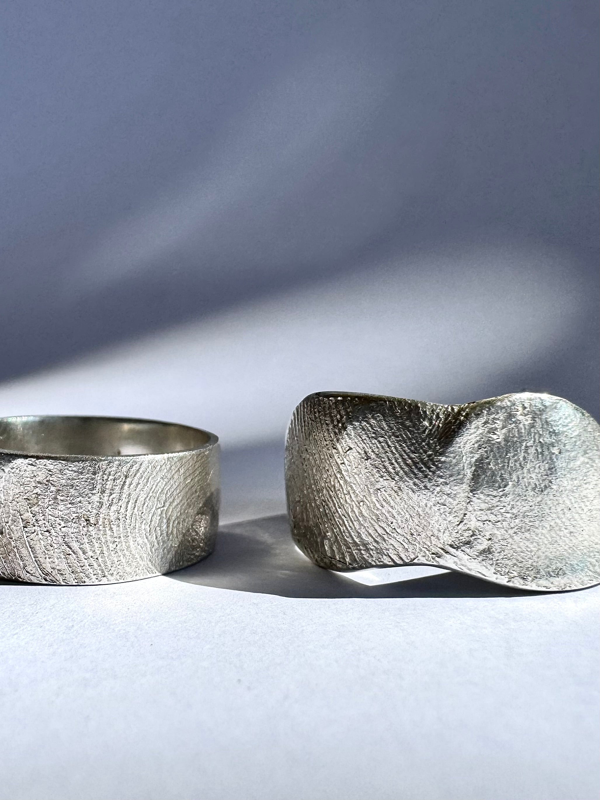 Band Fingerprint Ring - Sterling Silver or 9ct Gold - Print Impression Kit + Ring