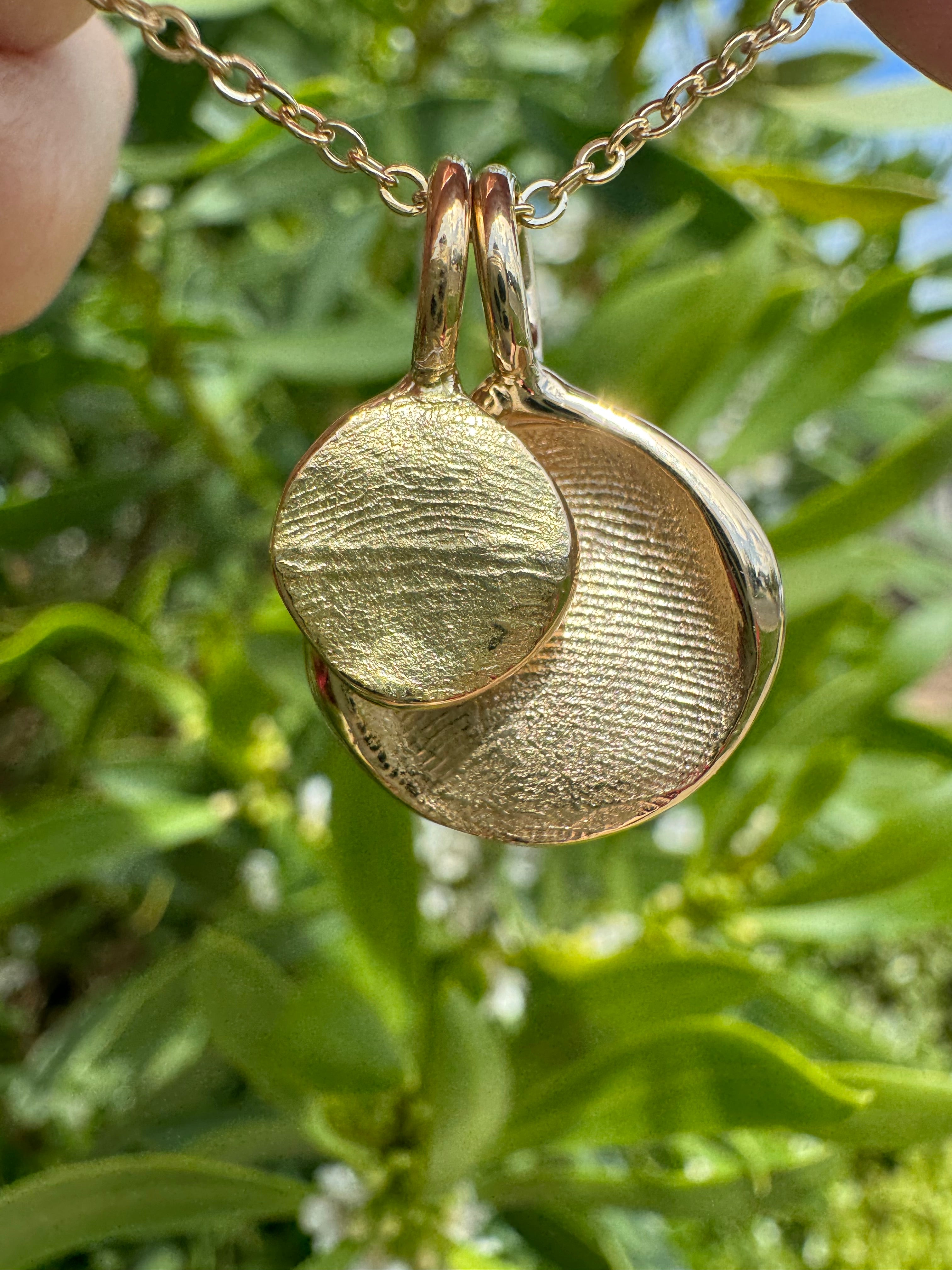 Fingerprint Pendant - 9ct Gold - Fingerprint Impression Kit + Necklace