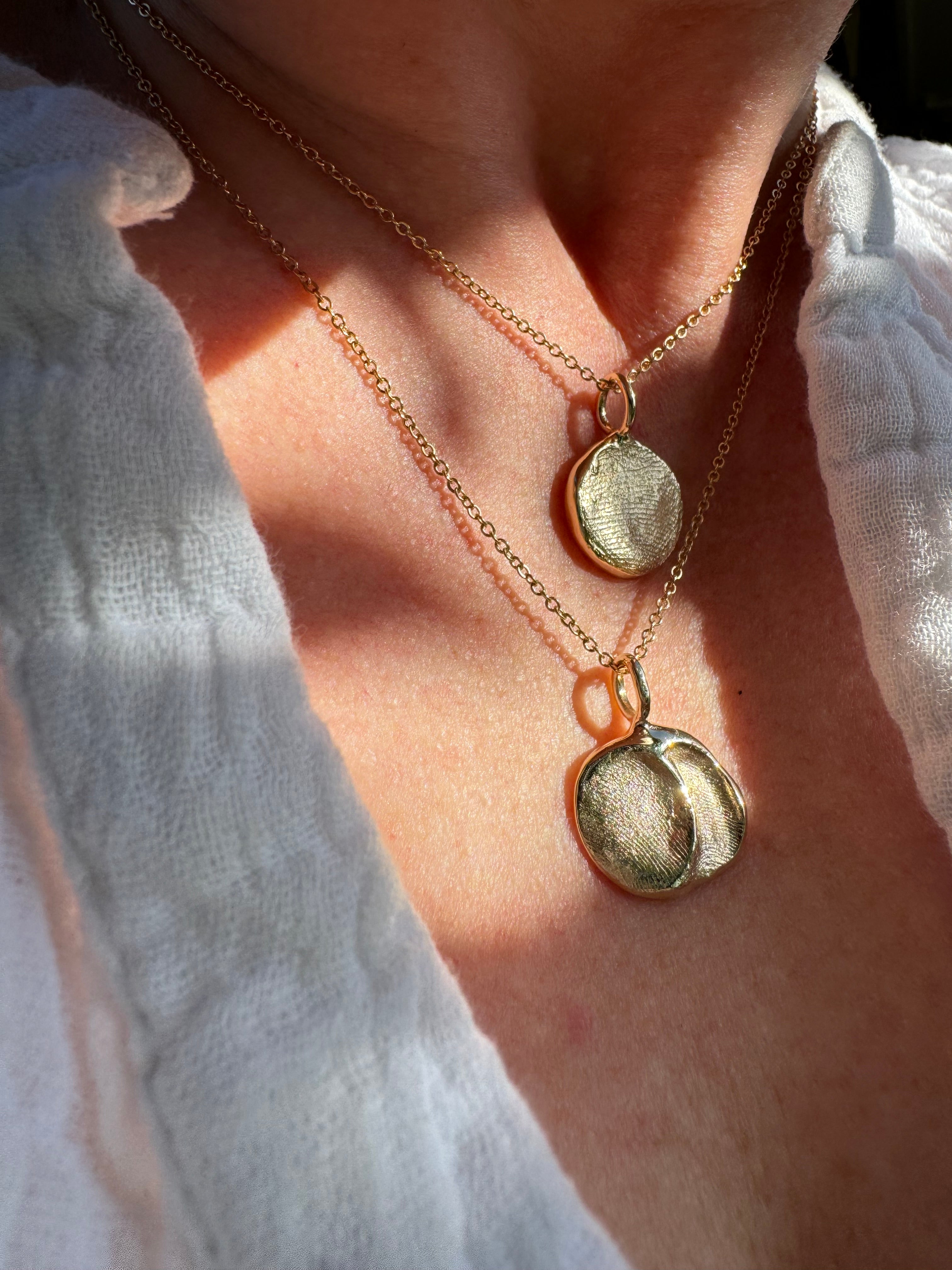 Fingerprint Pendant - 9ct Gold - Fingerprint Impression Kit + Necklace