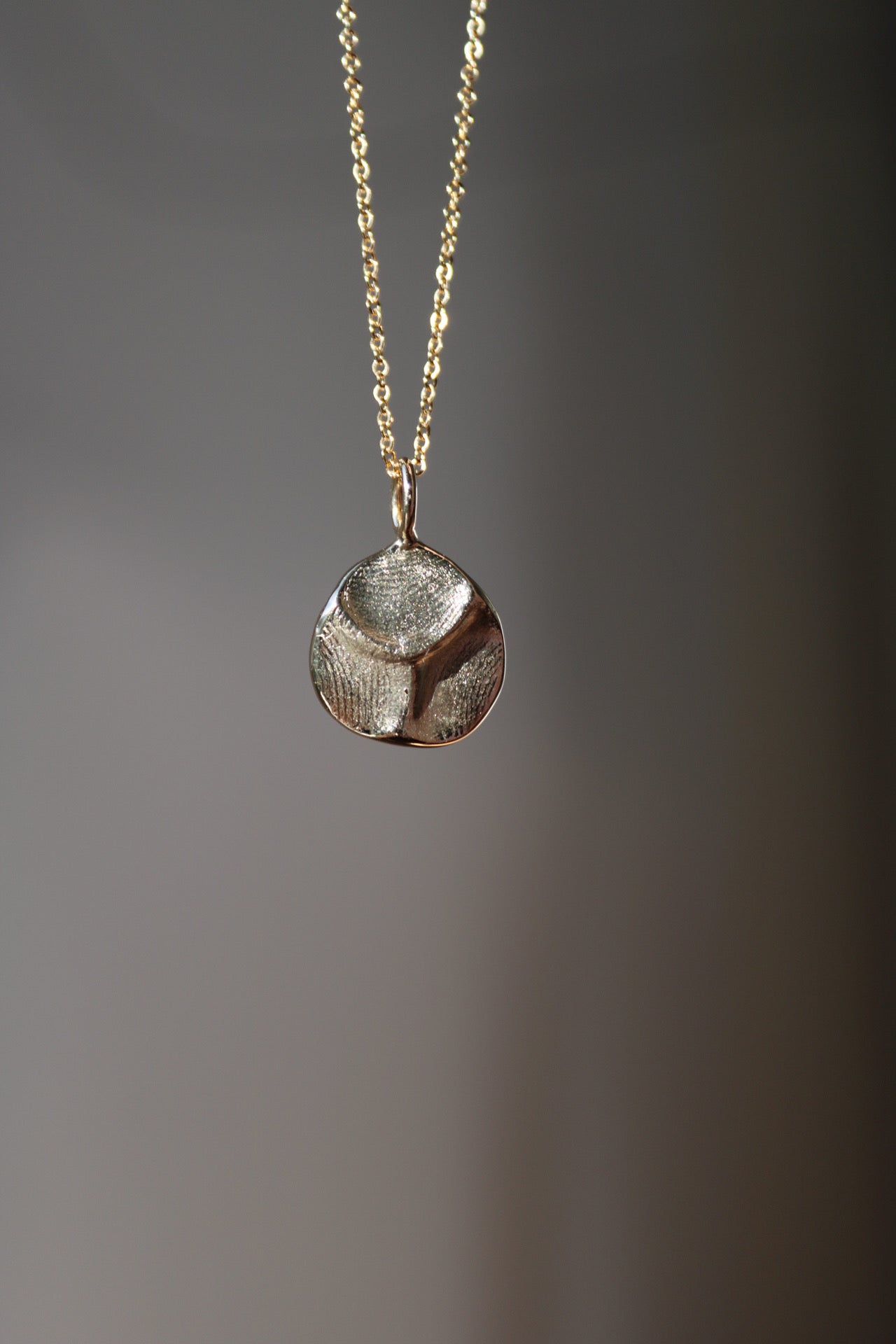Fingerprint Pendant - 9ct Gold - Fingerprint Impression Kit + Necklace