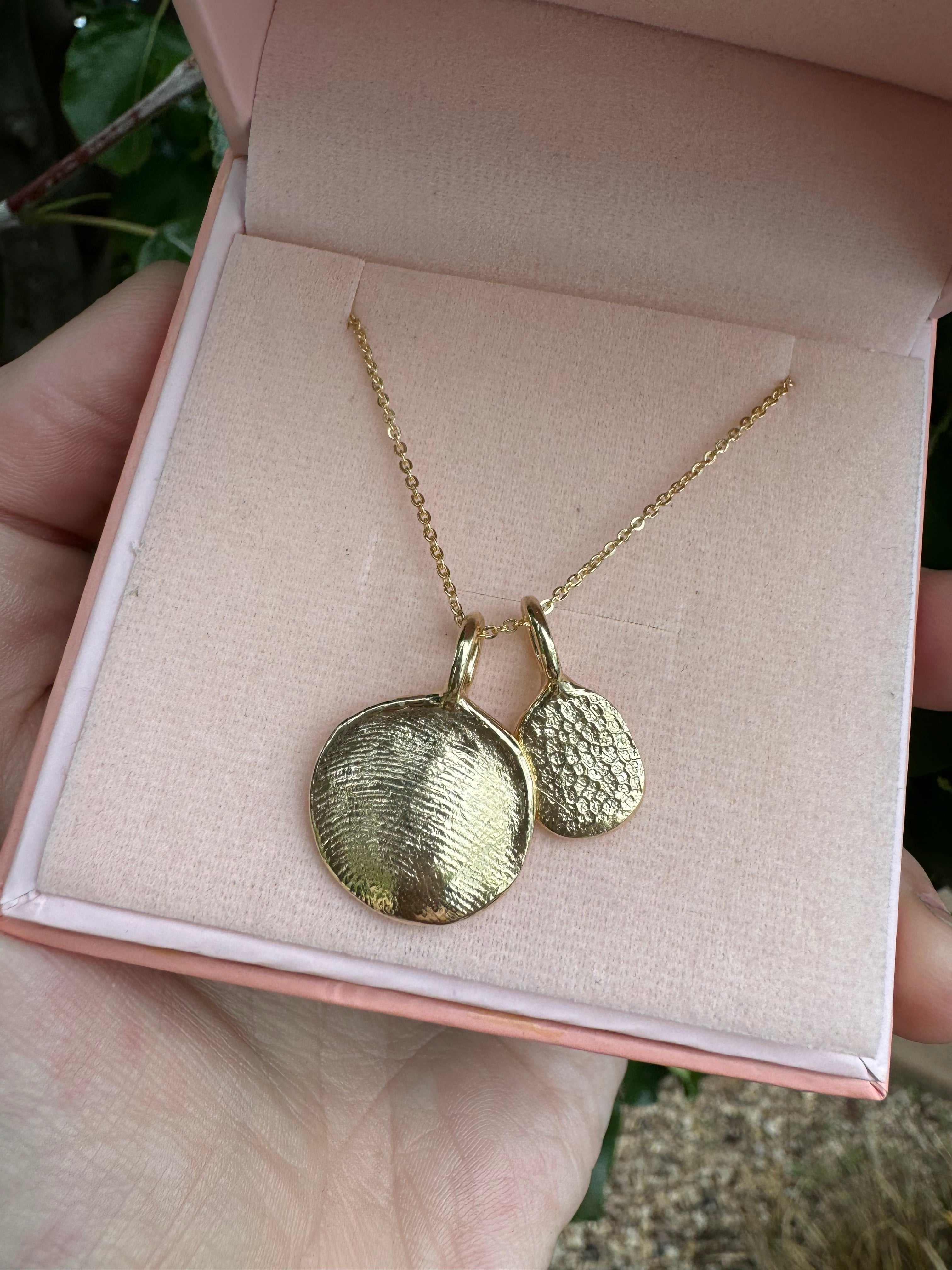 Fingerprint Pendant - 9ct Gold - Fingerprint Impression Kit + Necklace