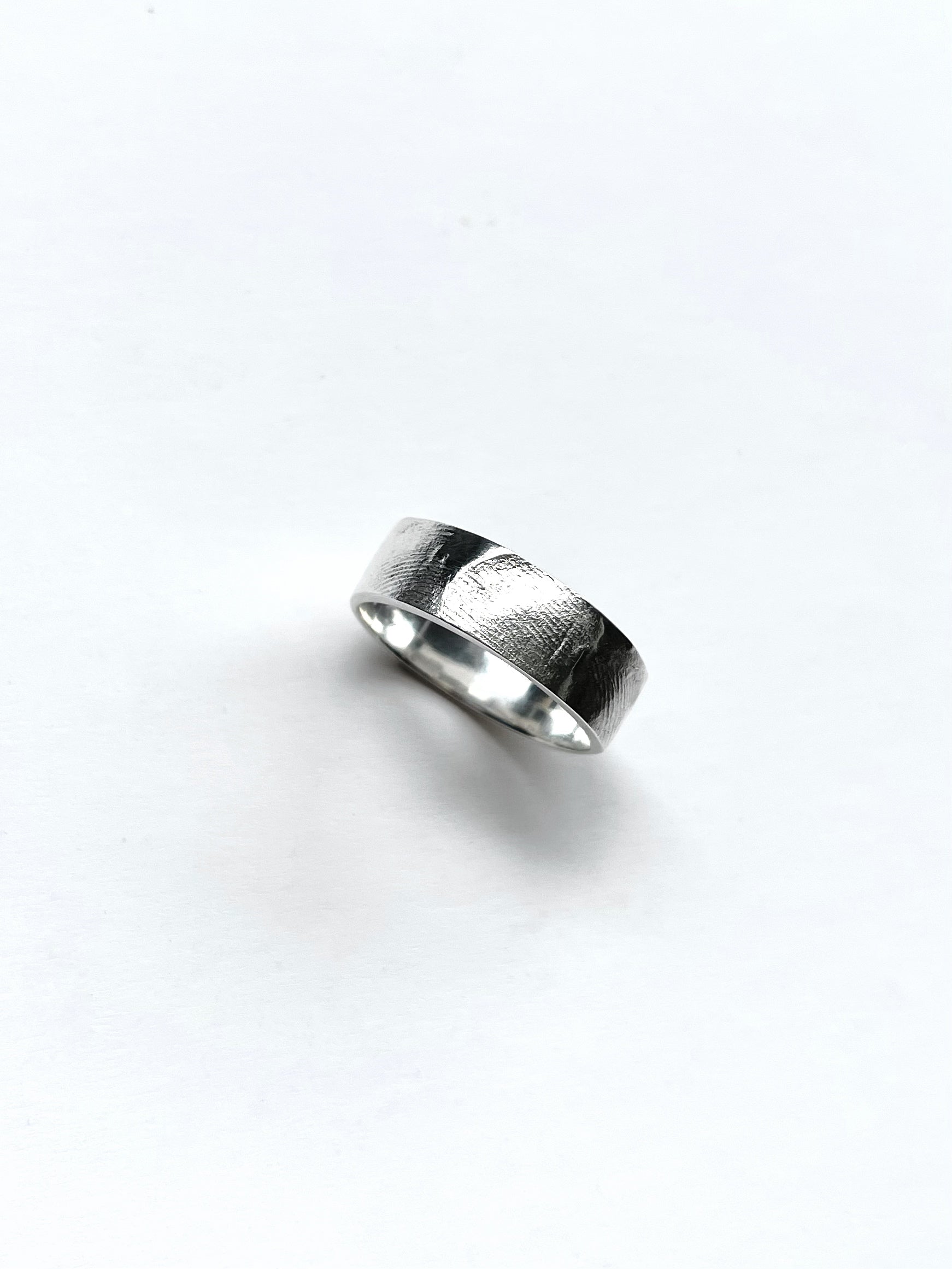 Band Fingerprint Ring - Sterling Silver or 9ct Gold - Print Impression Kit + Ring