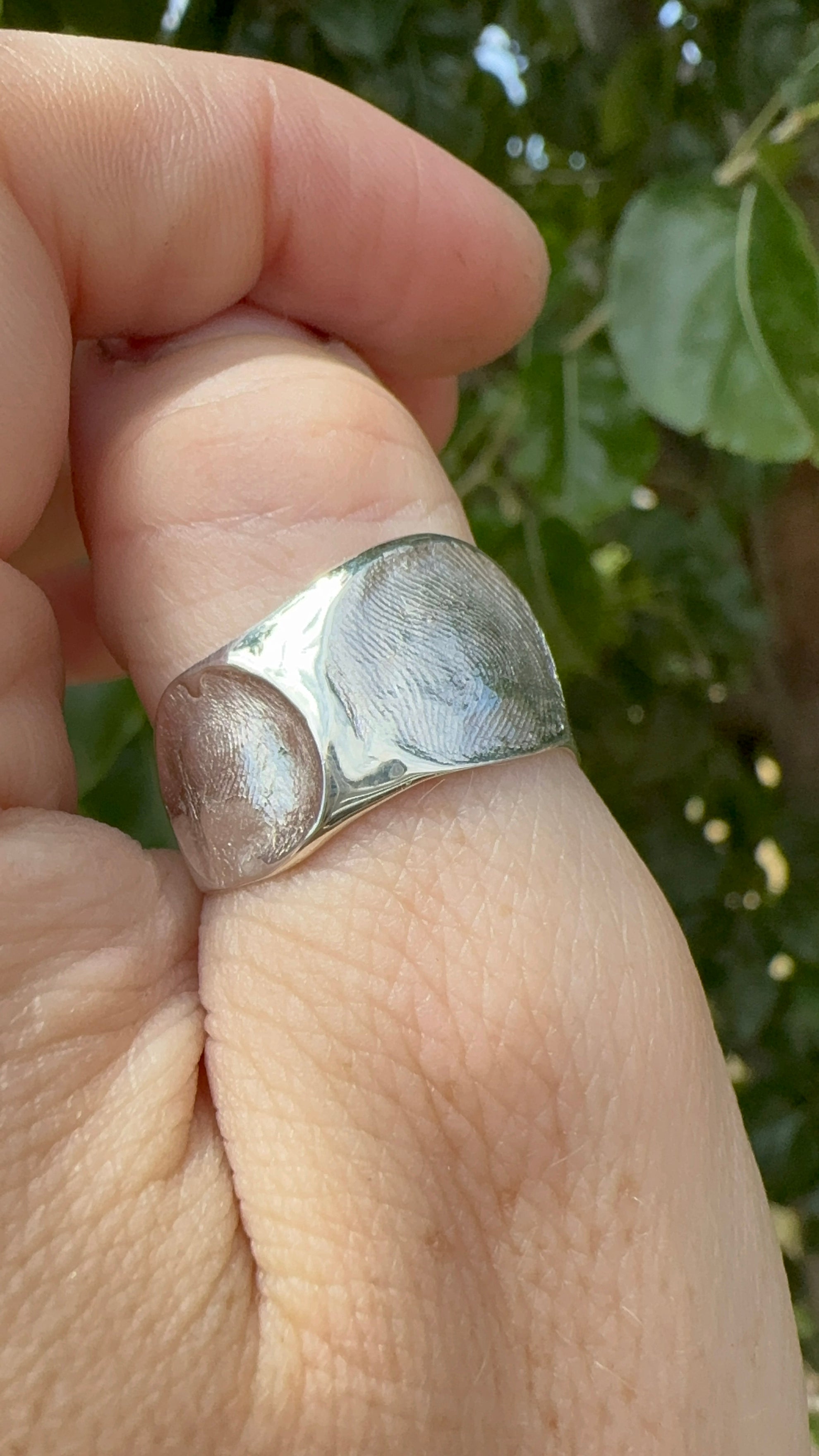 Band Fingerprint Ring - Sterling Silver or 9ct Gold - Print Impression Kit + Ring
