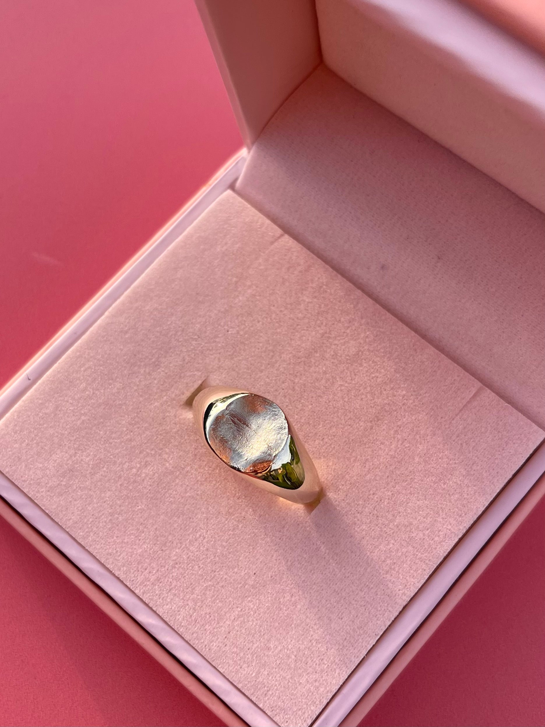 Signet Fingerprint Ring - Sterling Silver or 9ct Gold - Print Impression Kit + Ring