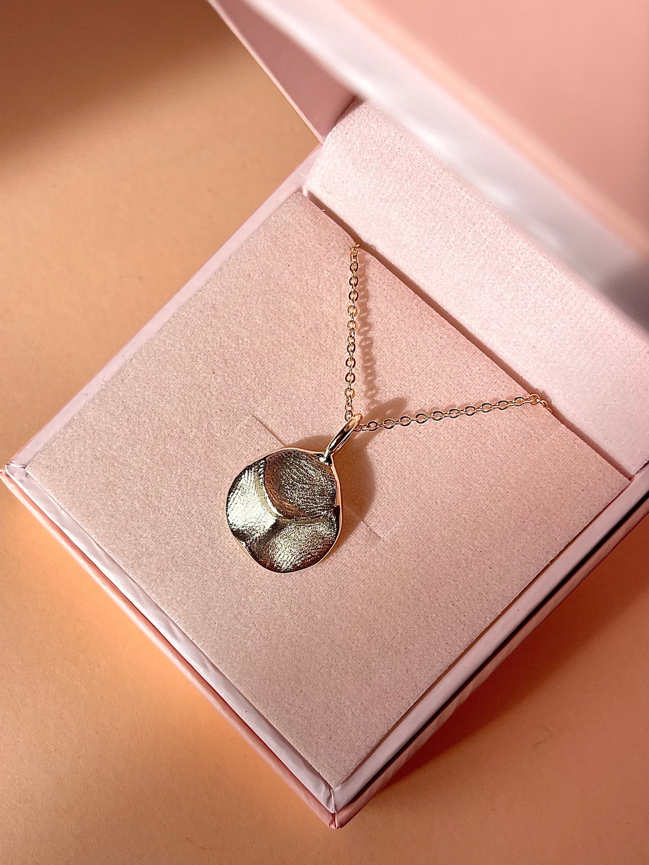 Fingerprint Pendant - 9ct Gold - Fingerprint Impression Kit + Necklace
