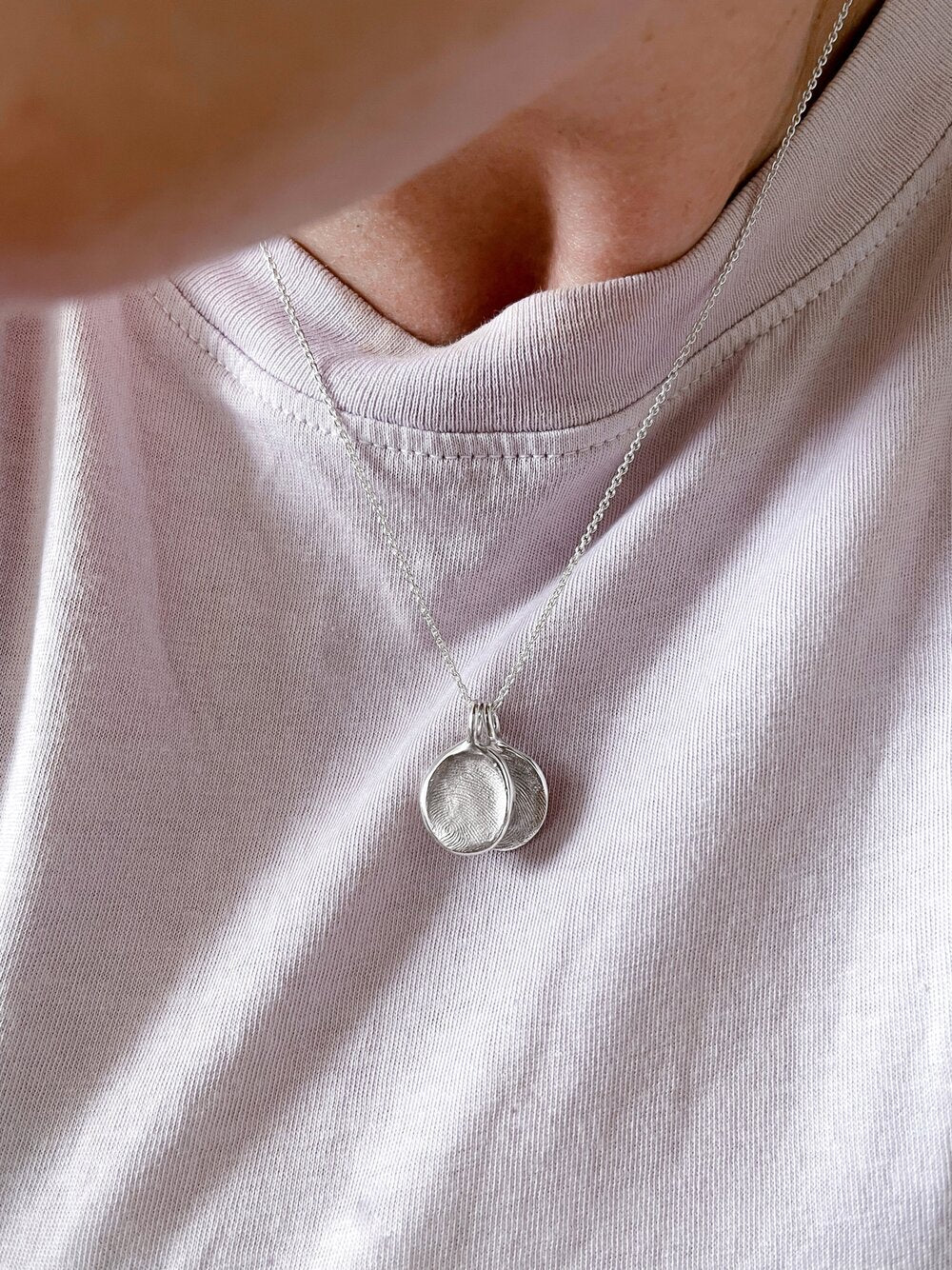 Fingerprint Pendant Add On - Silver and Gold options - ORDER UPGRADE ONLY