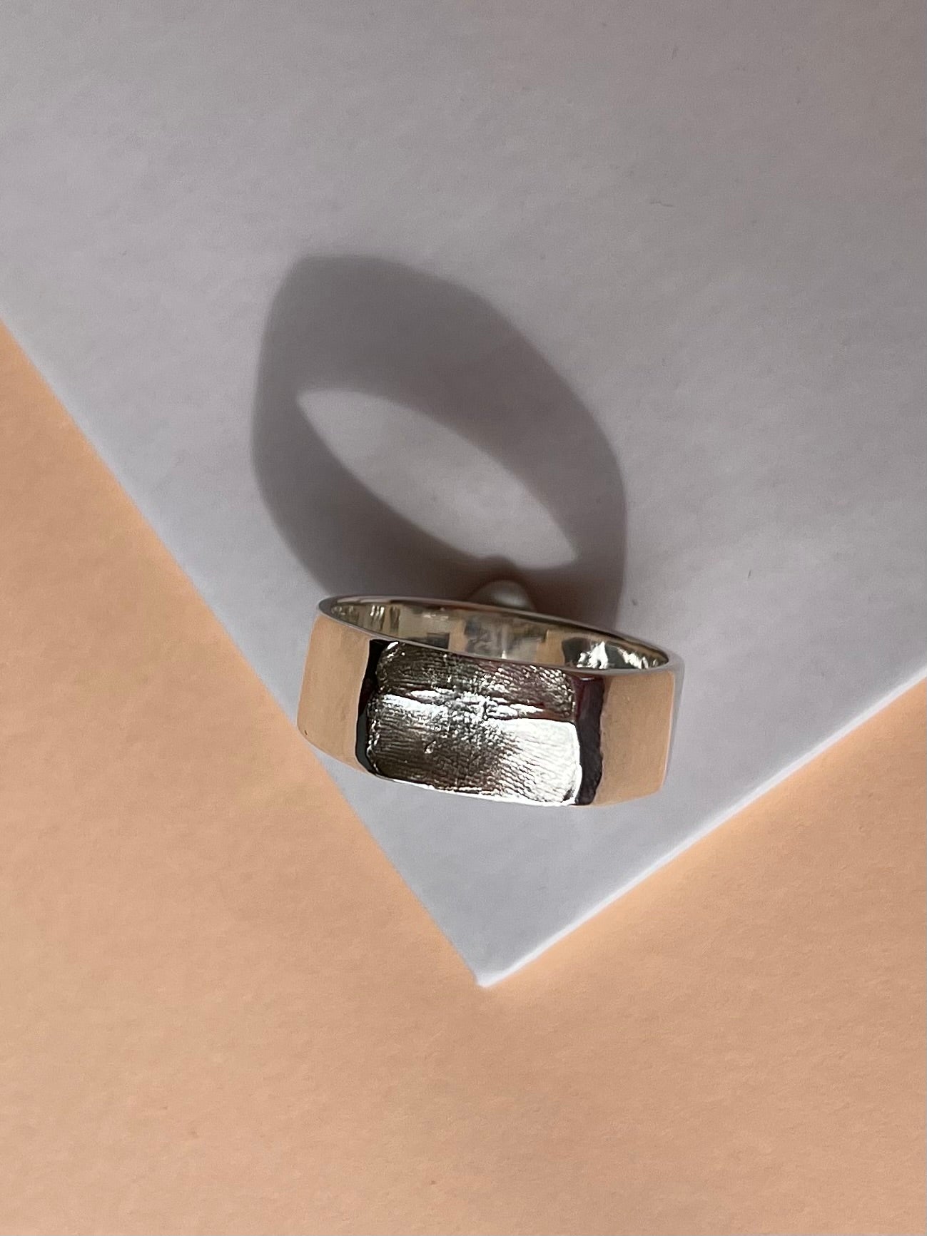 Band Fingerprint Ring - Sterling Silver or 9ct Gold - Print Impression Kit + Ring