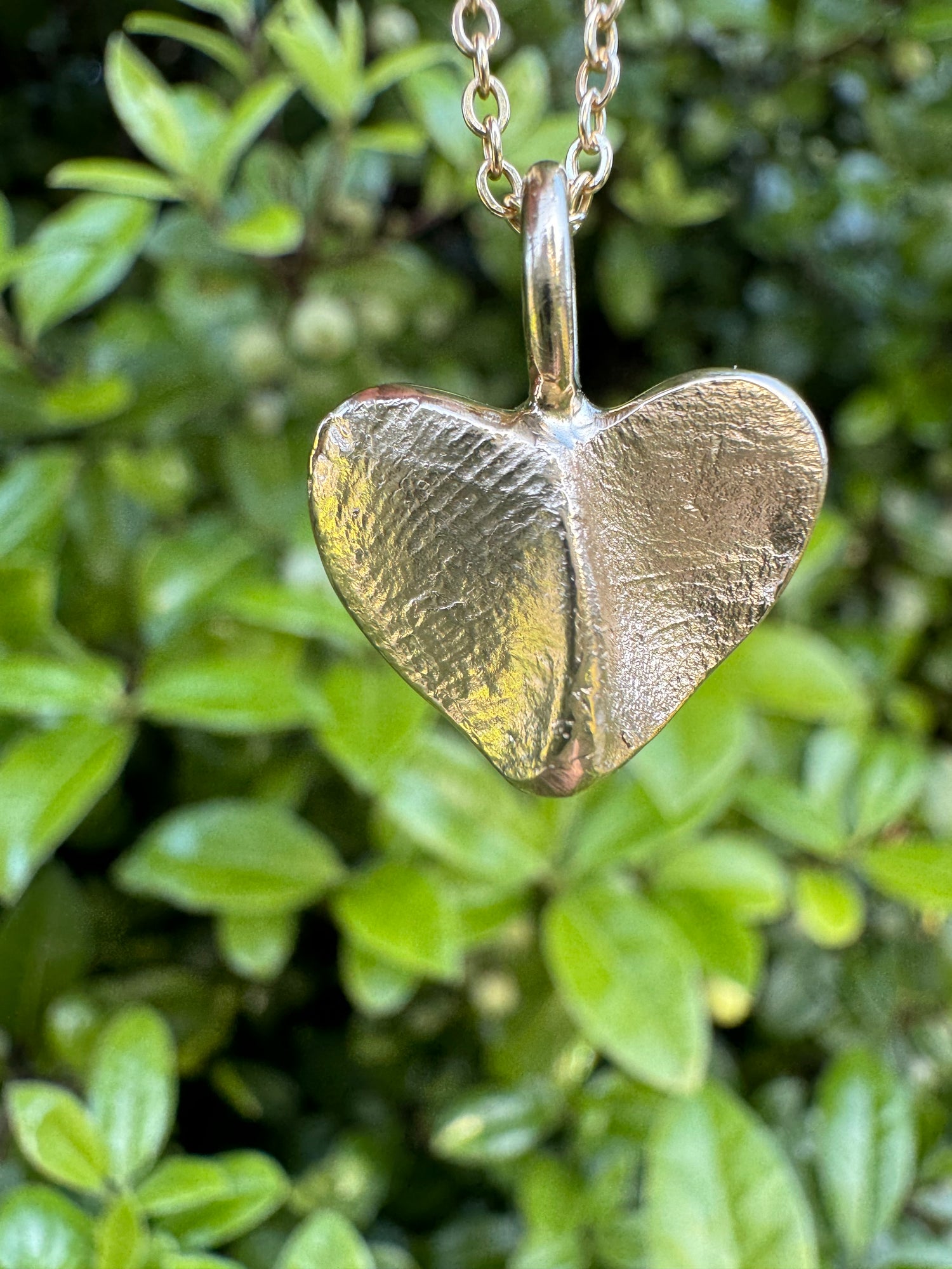 Fingerprint Heart Pendant in 9ct gold