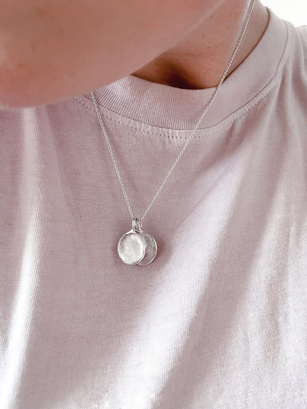 Fingerprint Pendant Add On - Silver and Gold options - ORDER UPGRADE ONLY