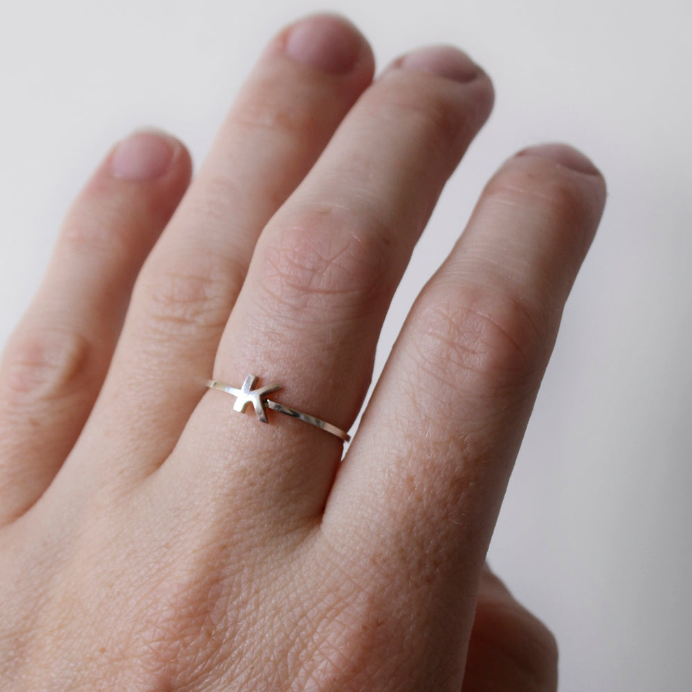 Alphabet Ring - Sterling Silver