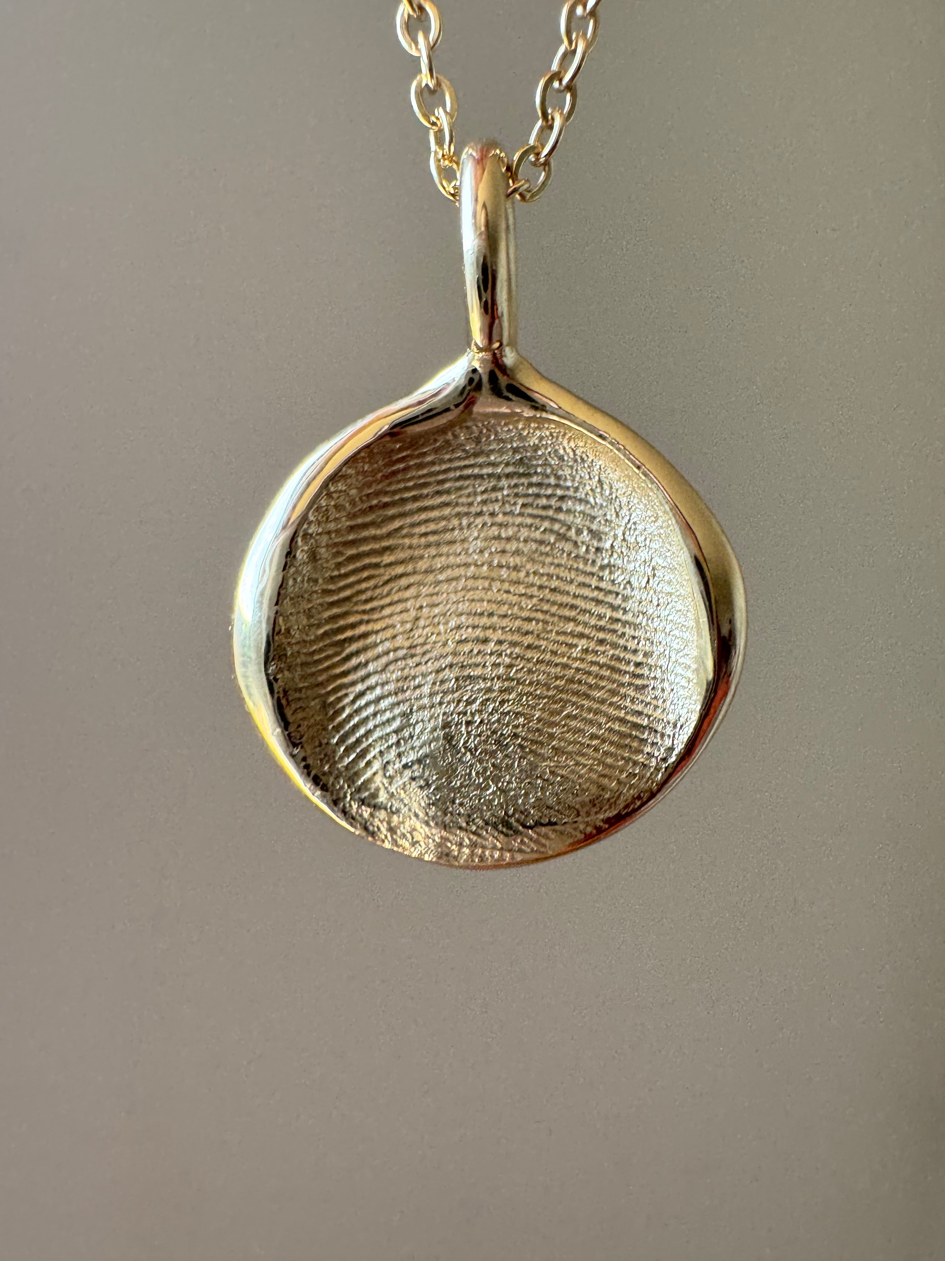 Fingerprint Pendant - 9ct Gold - Fingerprint Impression Kit + Necklace