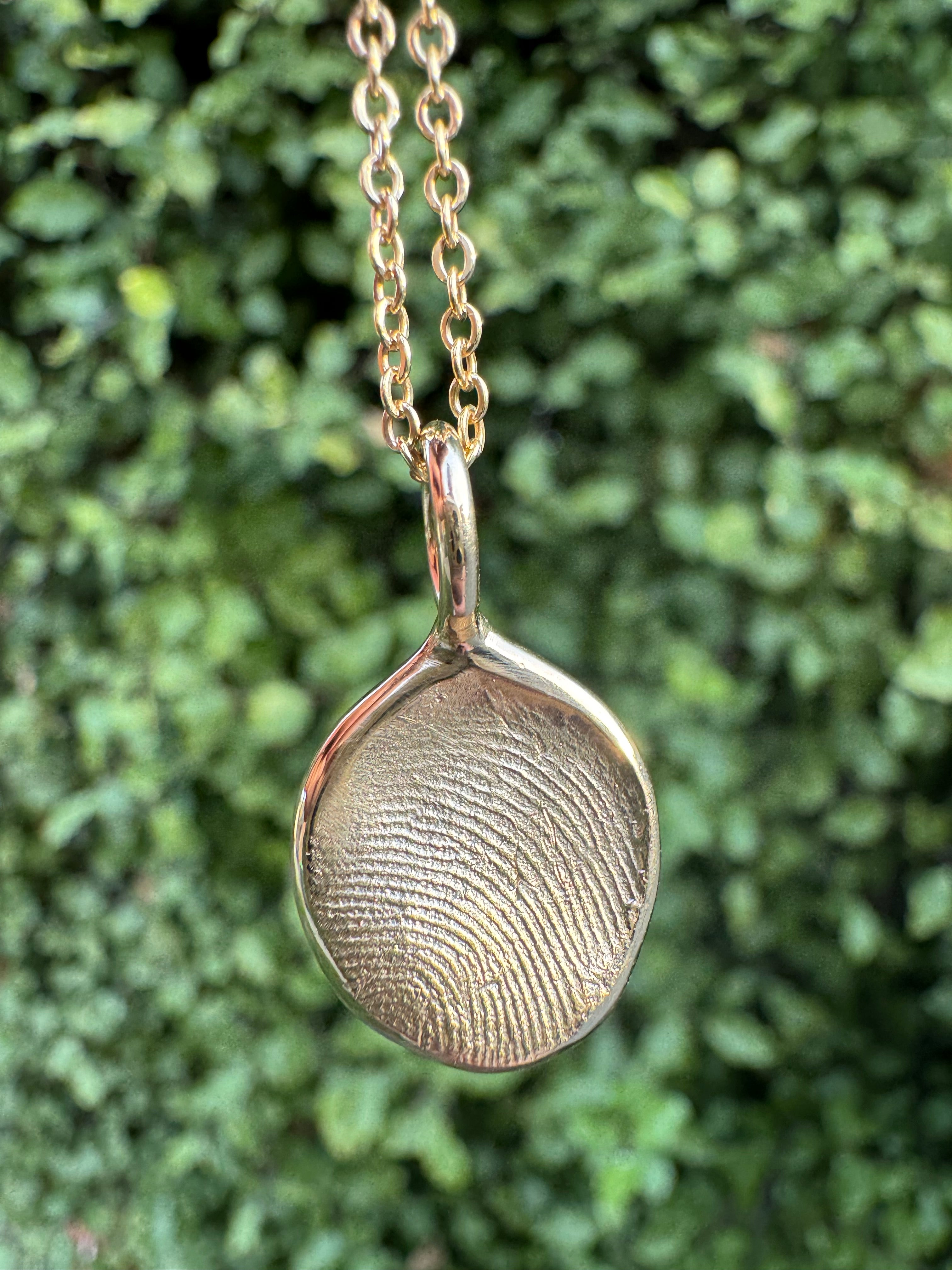 Fingerprint Pendant - 9ct Gold - Fingerprint Impression Kit + Necklace