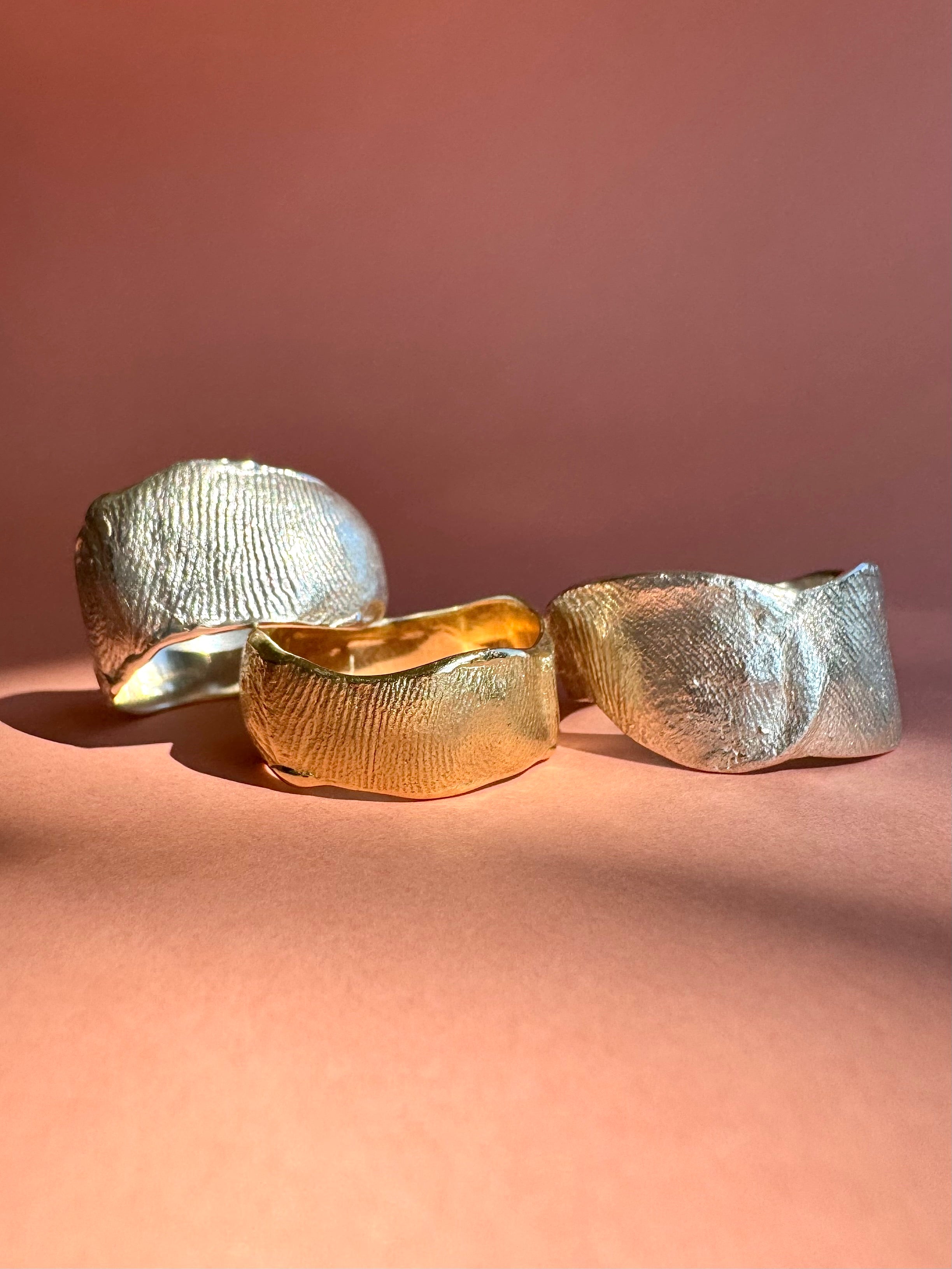 Band Fingerprint Ring - Sterling Silver or 9ct Gold - Print Impression Kit + Ring