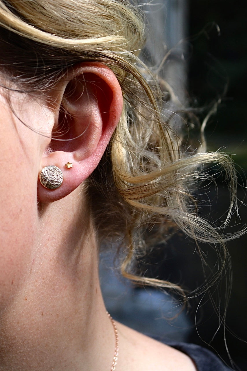 Fingerprint Earrings - Sterling Silver + 9ct Gold Print Impression Kit + Studs