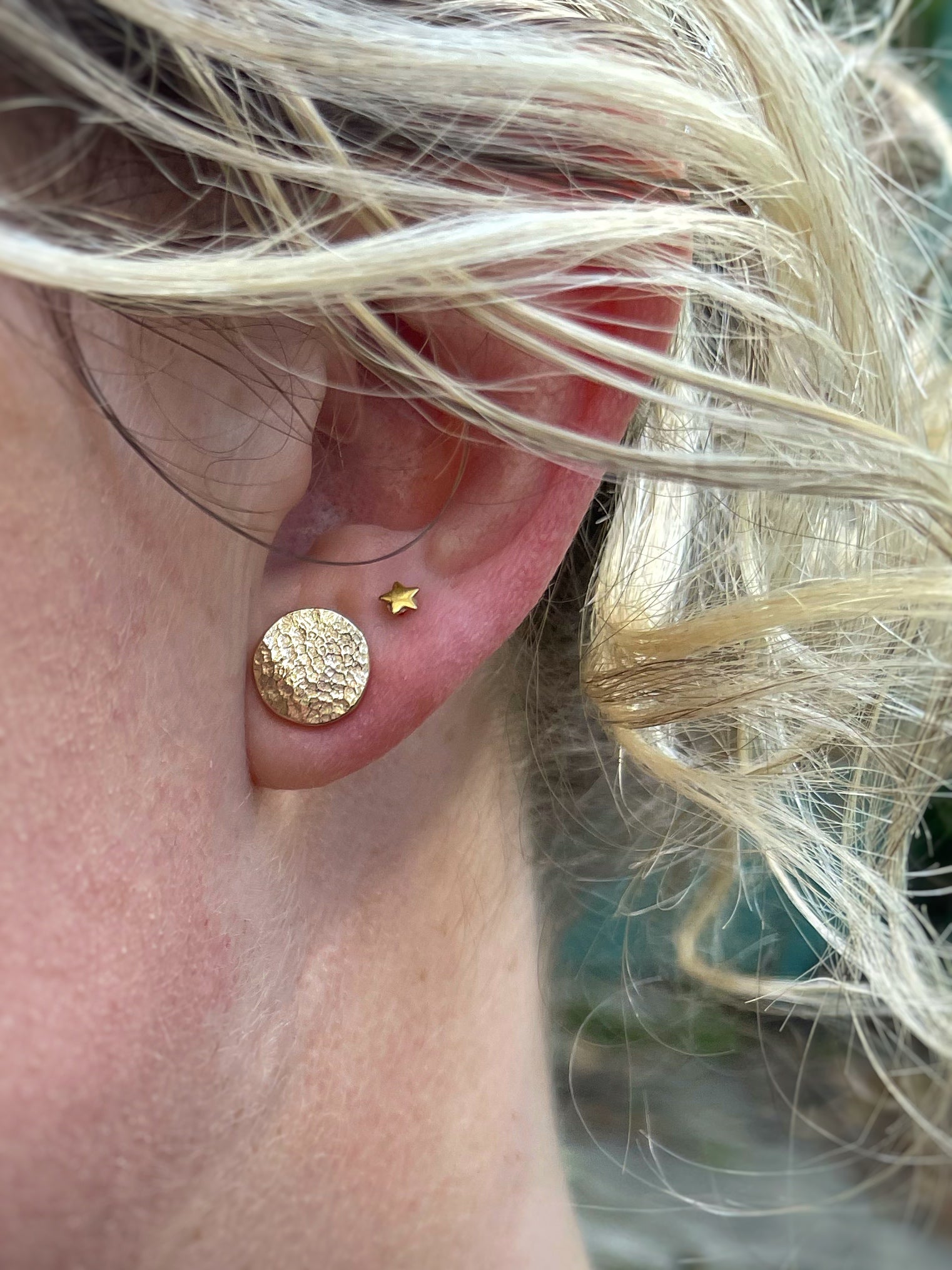 Fingerprint Earrings - Sterling Silver + 9ct Gold Print Impression Kit + Studs