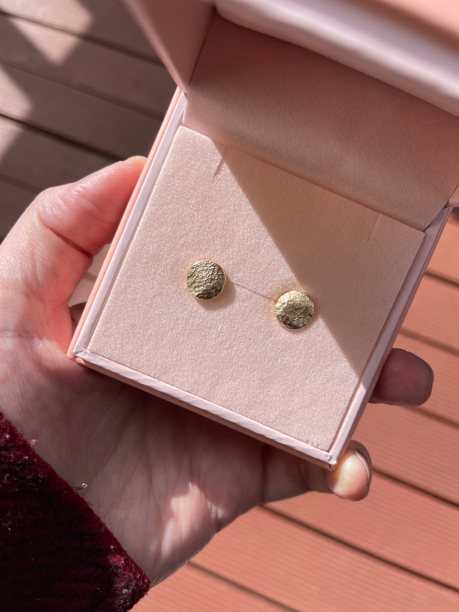 Fingerprint Earrings - Sterling Silver + 9ct Gold Print Impression Kit + Studs