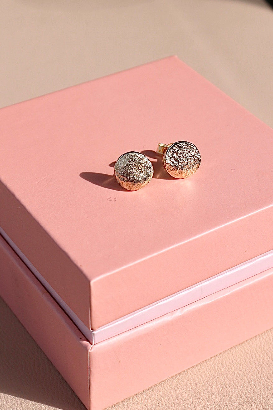 Fingerprint Earrings - Sterling Silver + 9ct Gold Print Impression Kit + Studs