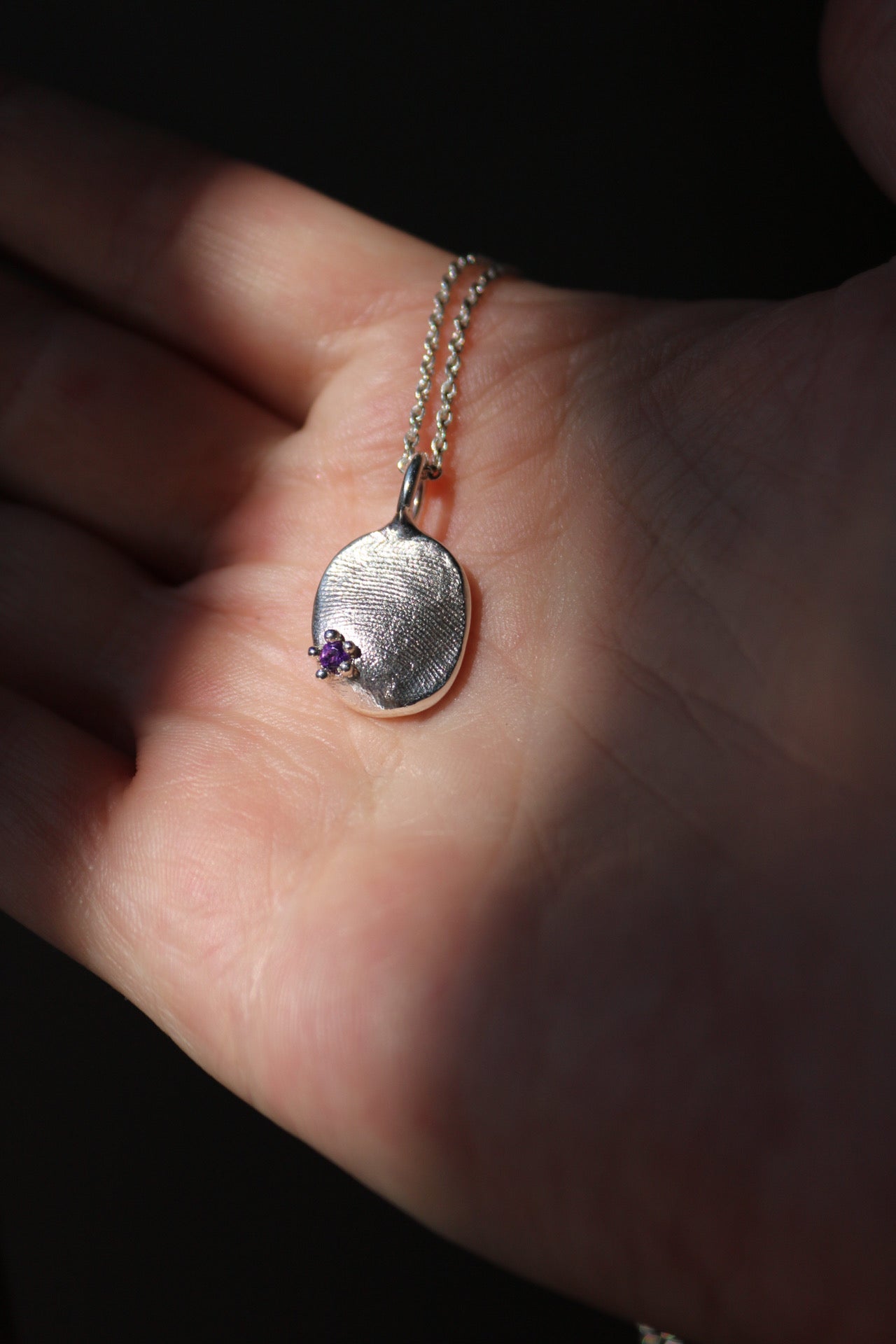 Add a Gemstone to your Fingerprint Pendant - Add On Only