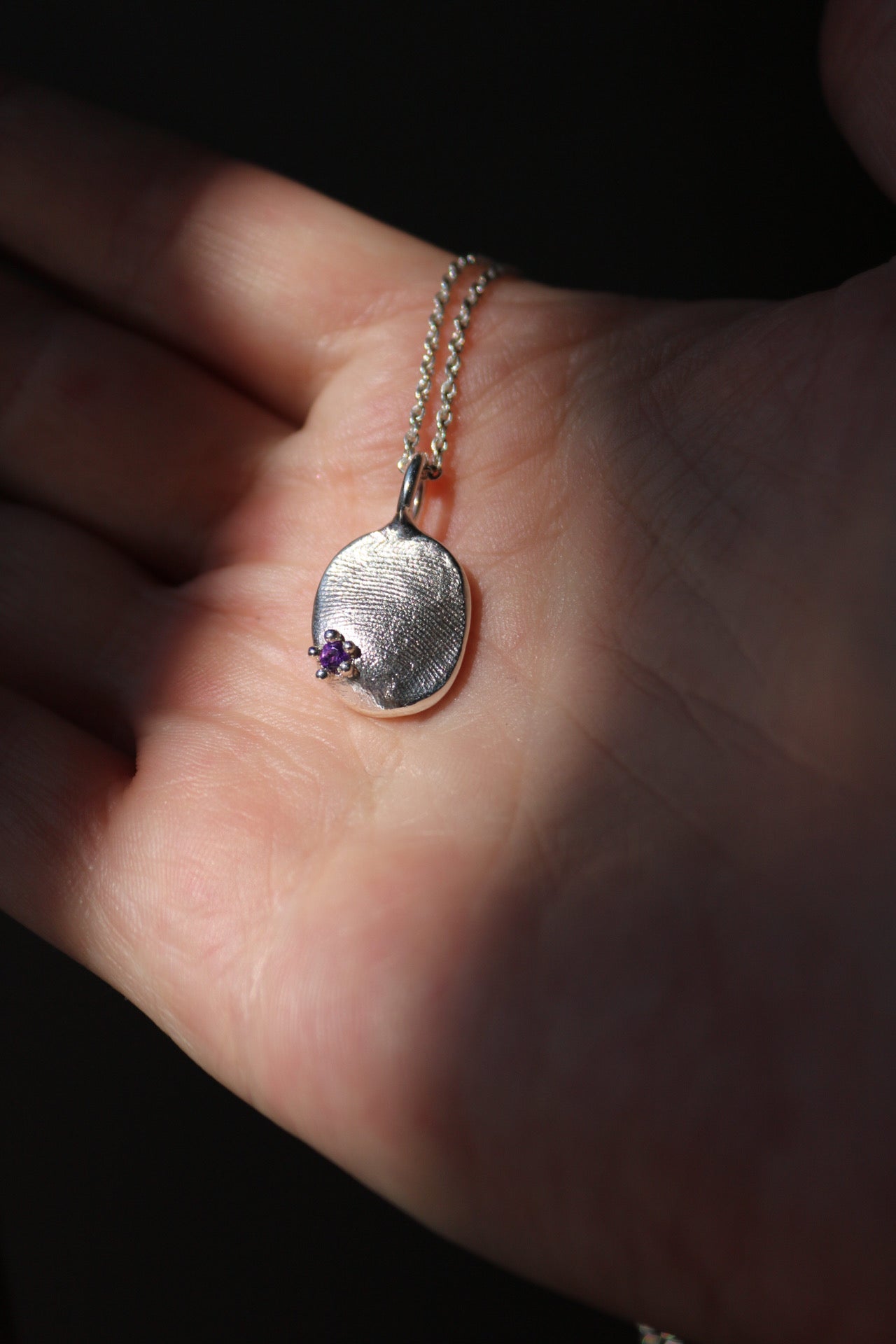 Add a Gemstone to your Fingerprint Pendant - Add On Only