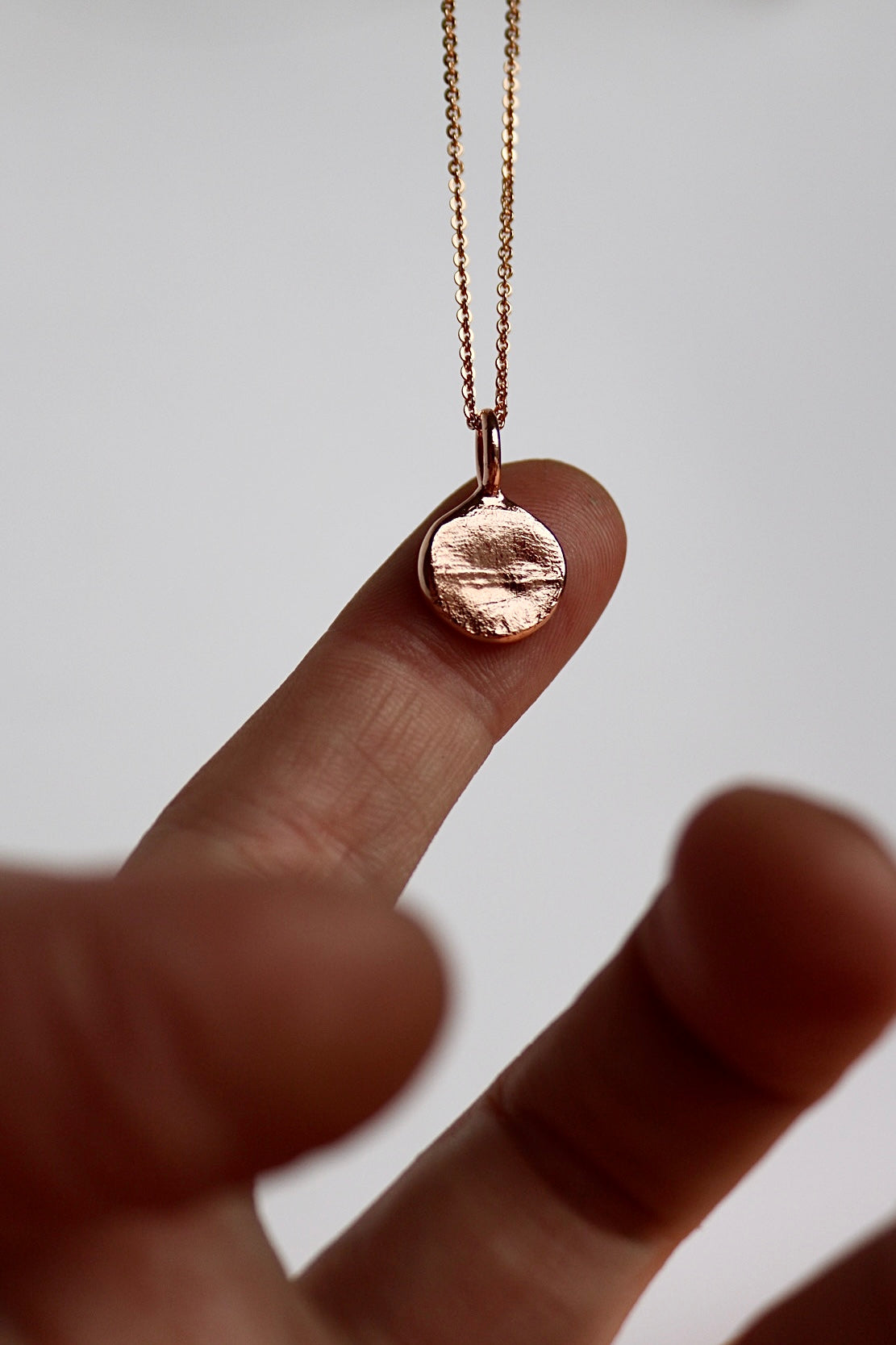 Infant Impression Pendant - 9ct Gold - Fingerprint Impression Kit + Necklace
