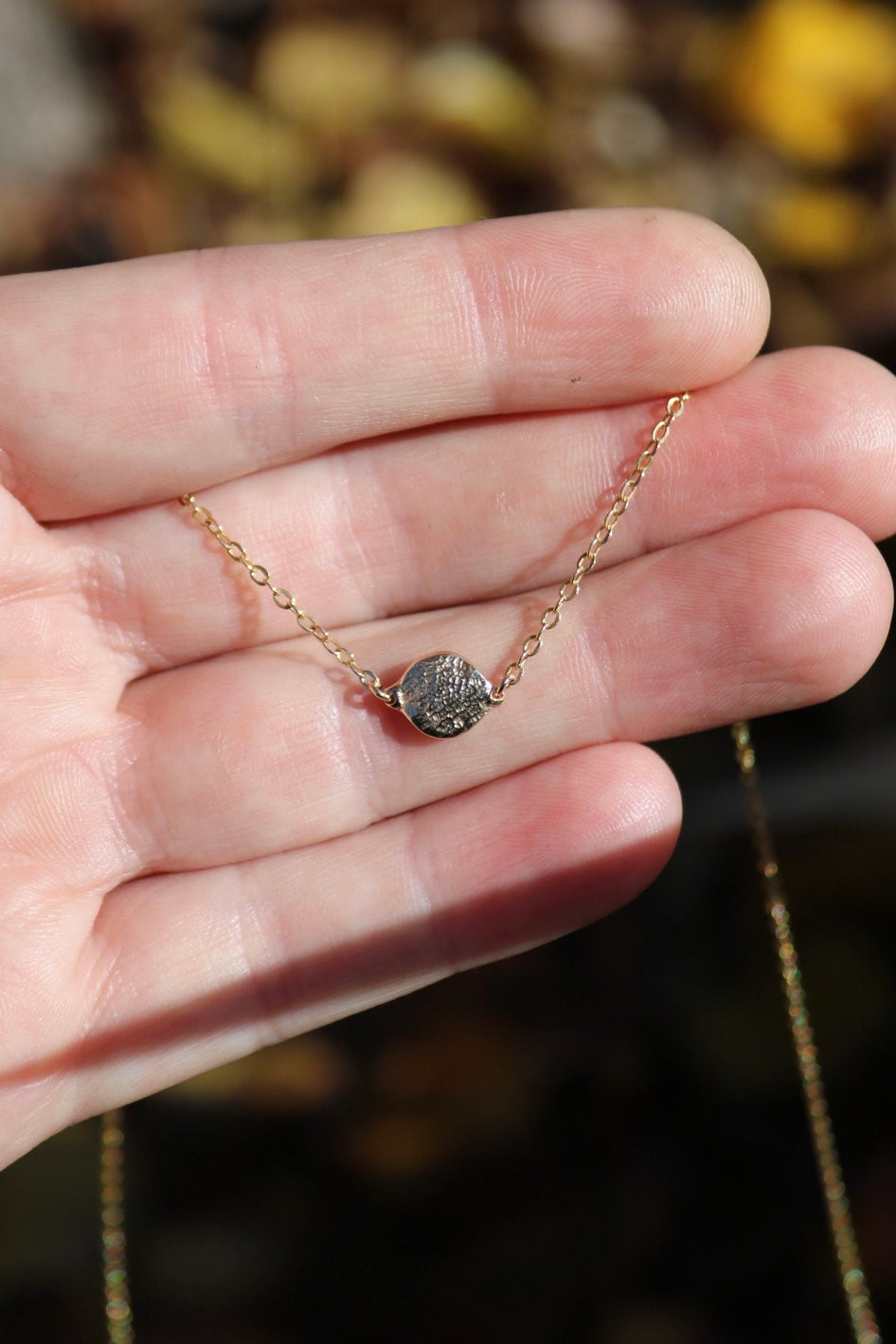 X-Mini Fingerprint Necklace - 9ct Gold