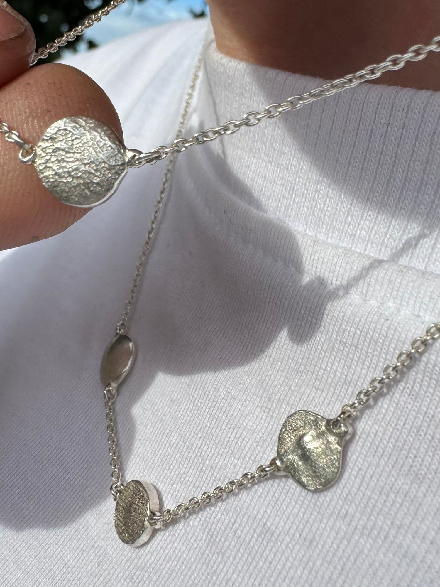 X-Mini Fingerprint Necklace - Sterling Silver