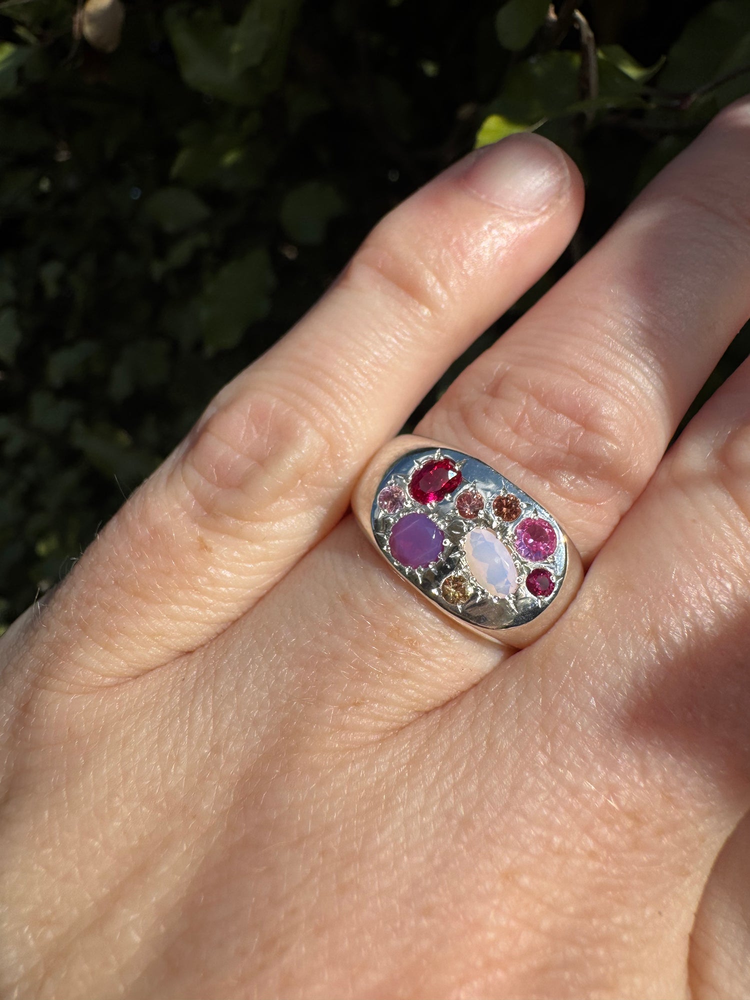 Silver Multi Stone Signet