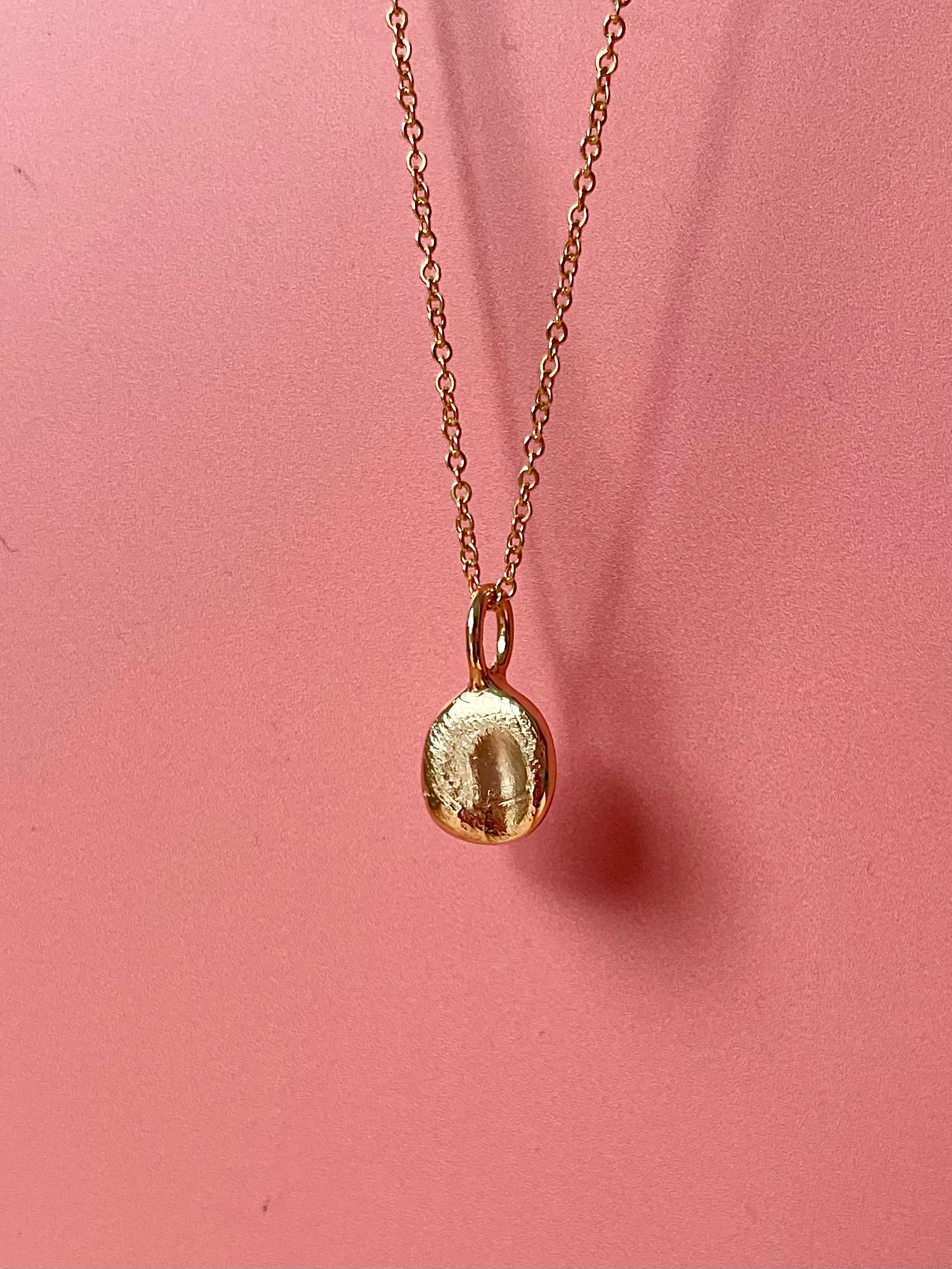Infant Impression Pendant - 9ct Gold - Fingerprint Impression Kit + Necklace