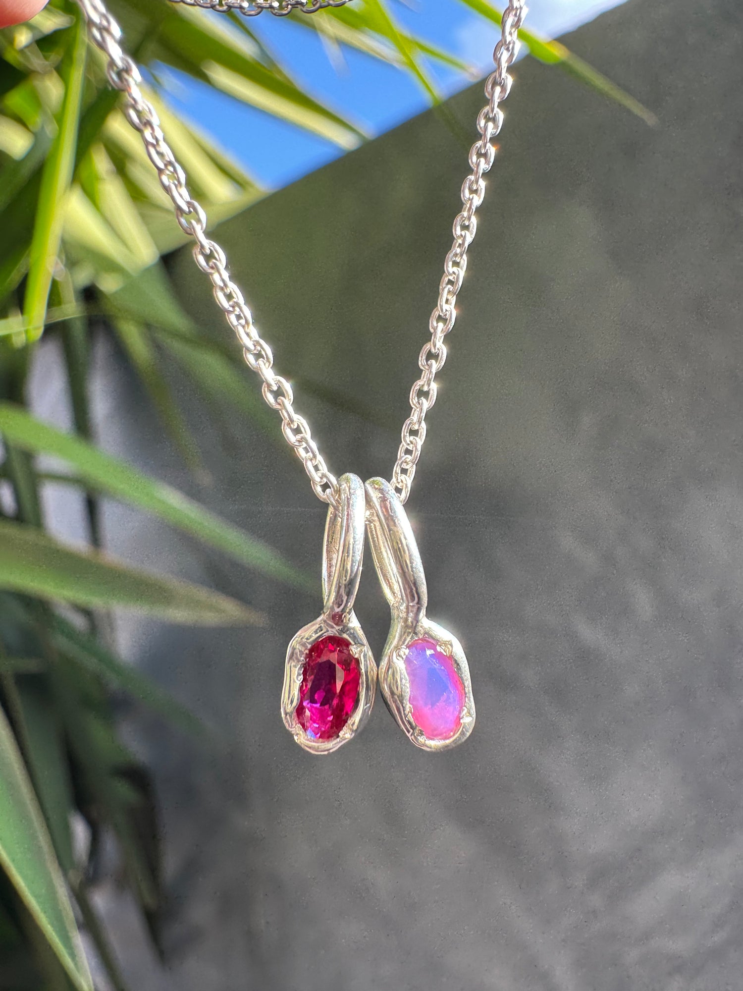 Silver Gemstone Pendants