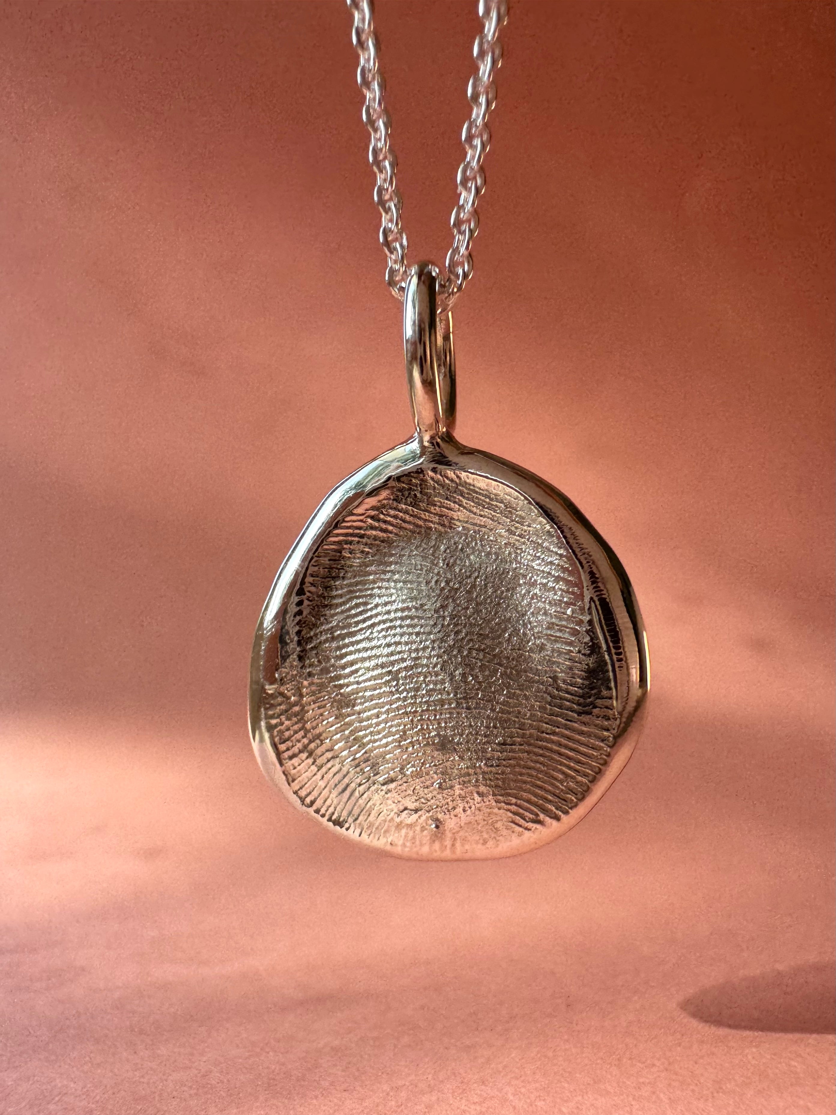 Fingerprint Pendant - Sterling Silver - Fingerprint Impression Kit + Necklace