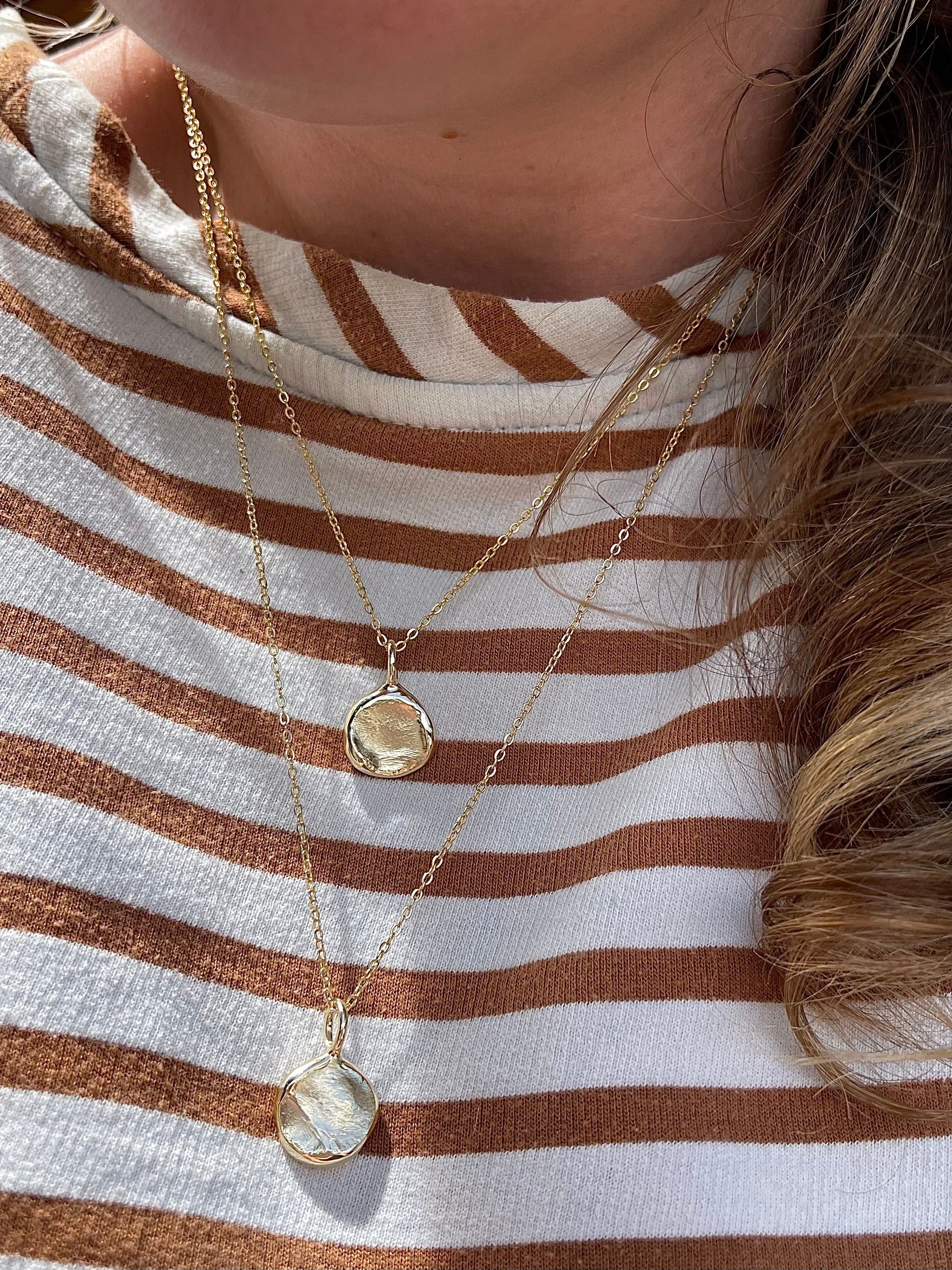 Infant Impression Pendant - 9ct Gold - Fingerprint Impression Kit + Necklace