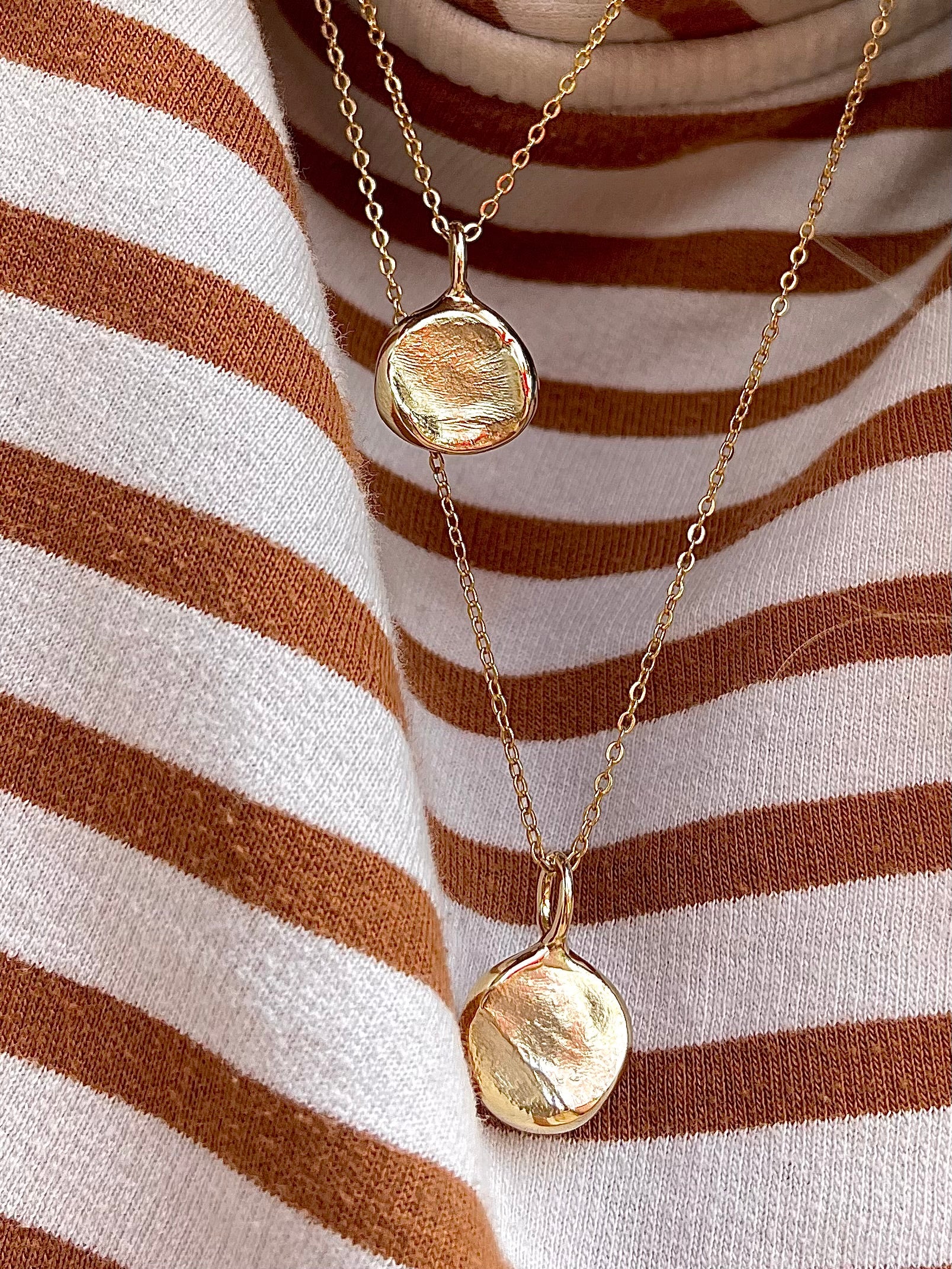 Infant Impression Pendant - 9ct Gold - Fingerprint Impression Kit + Necklace