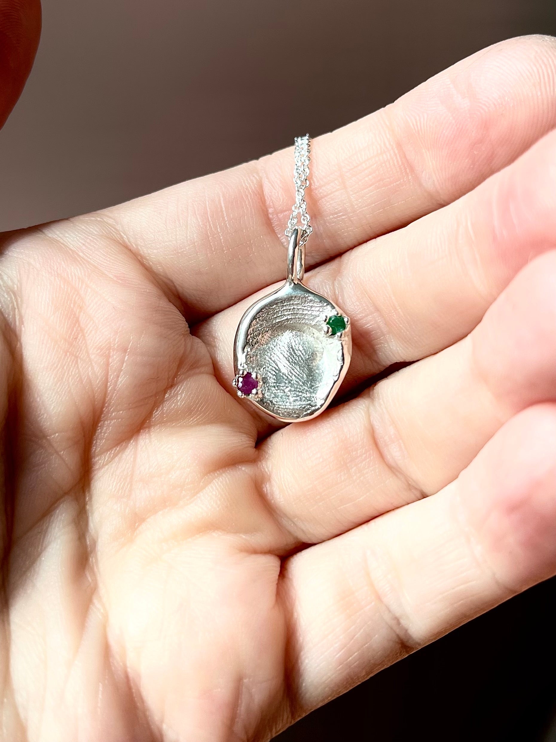 Add a Gemstone to your Fingerprint Pendant - Add On Only