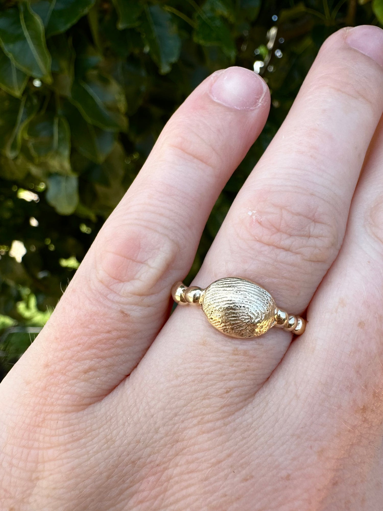 X-Mini Fingerprint Ring - 9ct gold