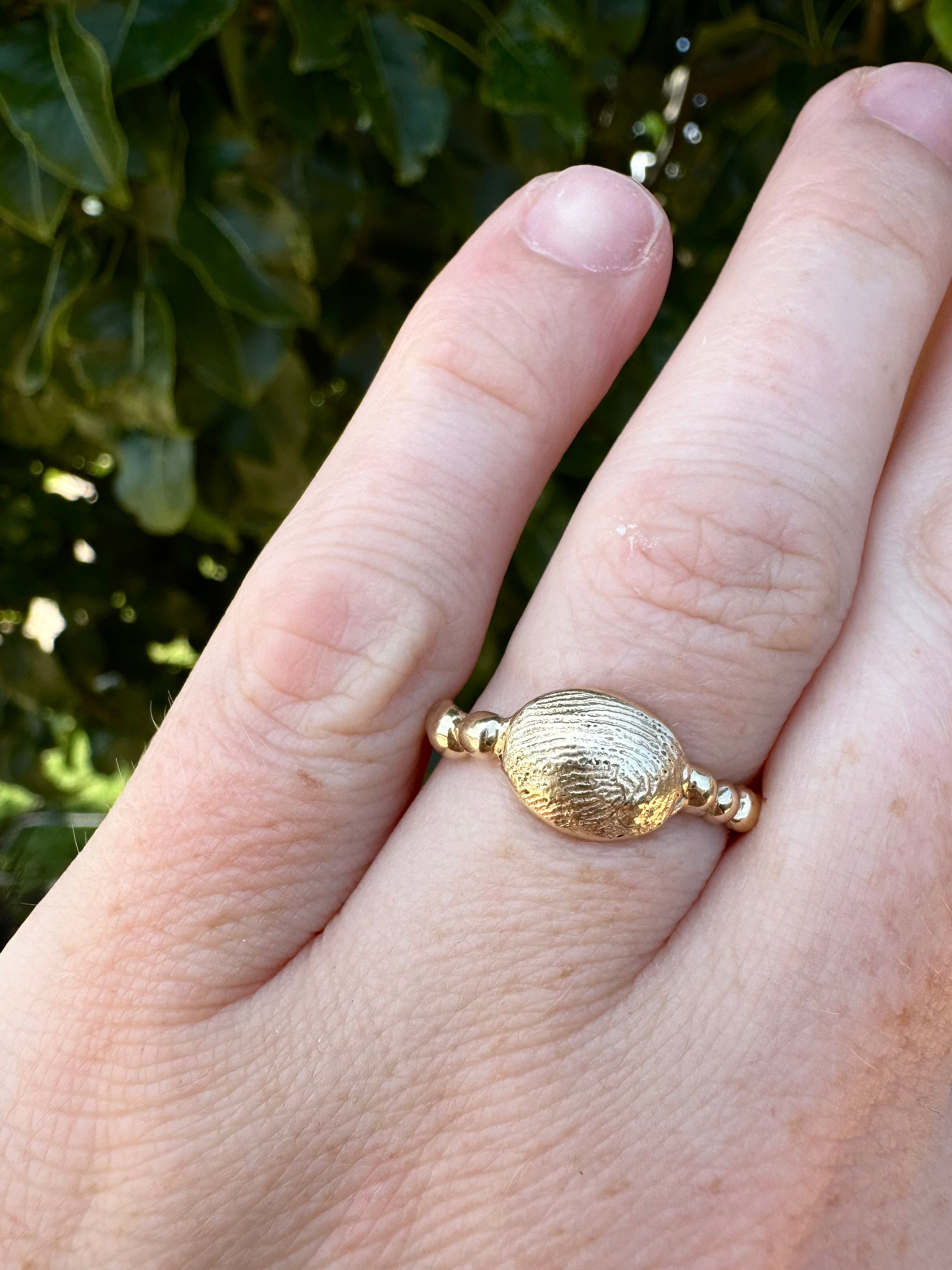 X-Mini Fingerprint Ring - 9ct gold