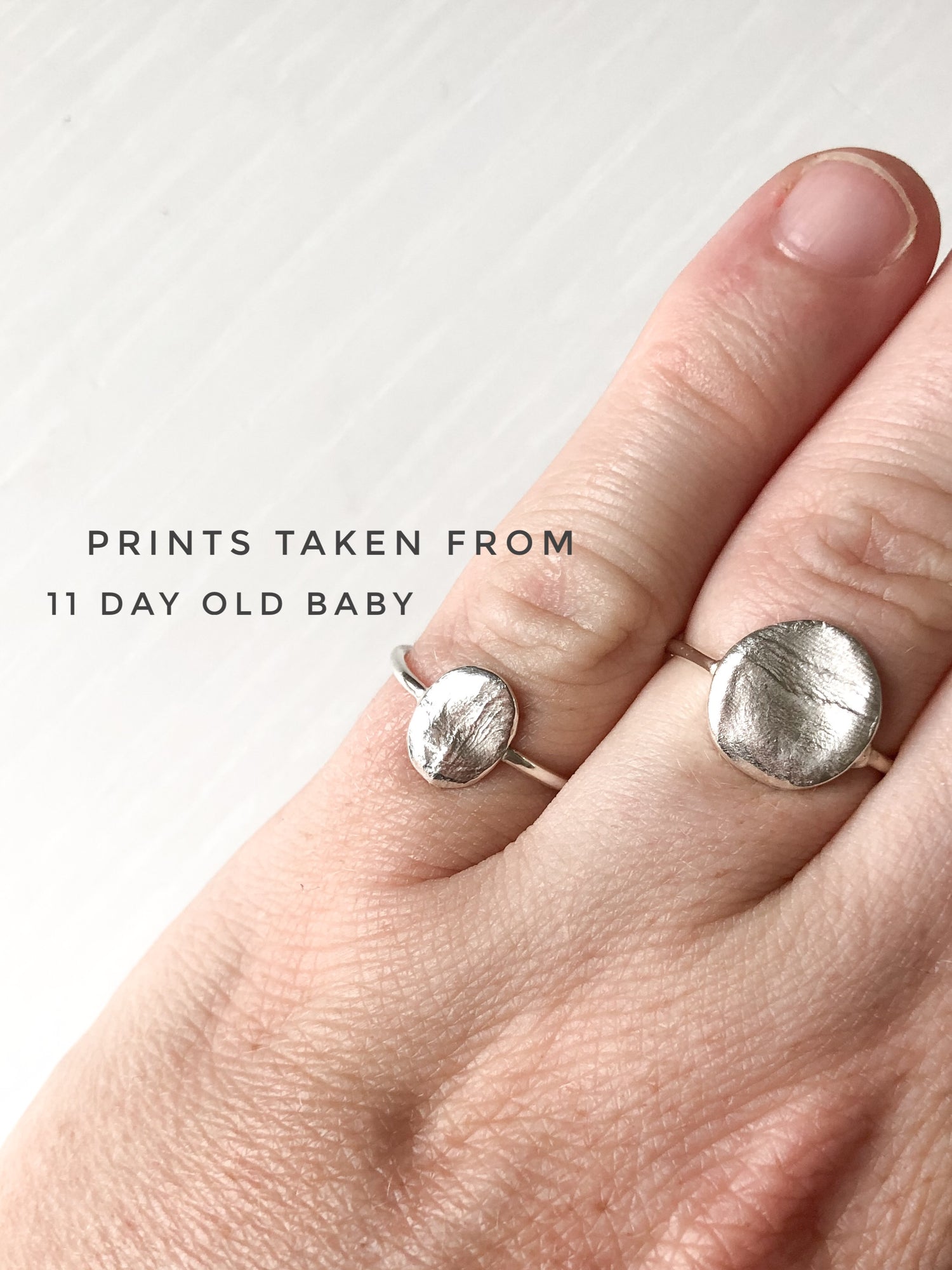 Infant Impression Pendant - Sterling Silver - Fingerprint Impression Kit + Necklace