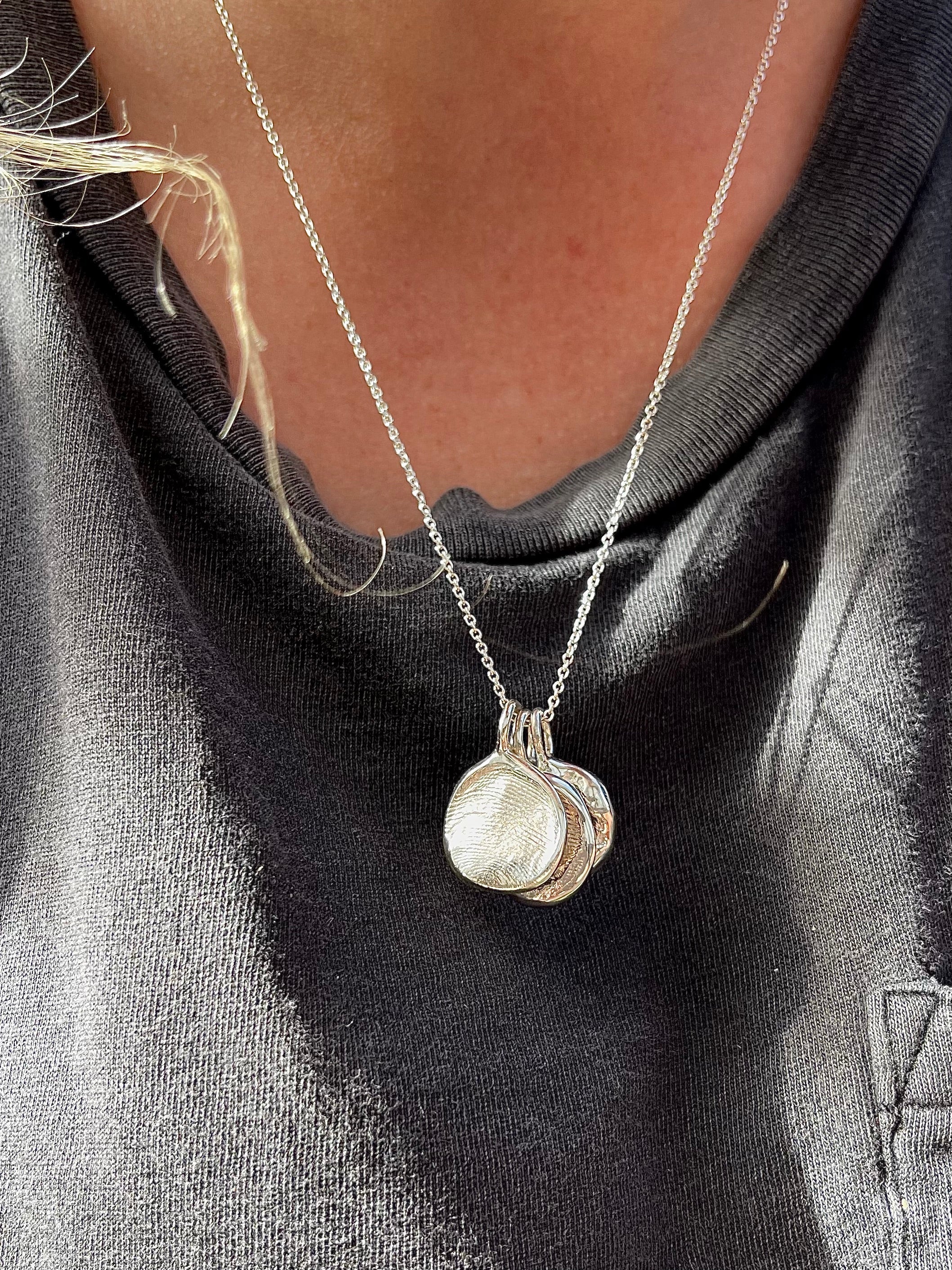 Fingerprint Pendant Add On - Silver and Gold options - ORDER UPGRADE ONLY