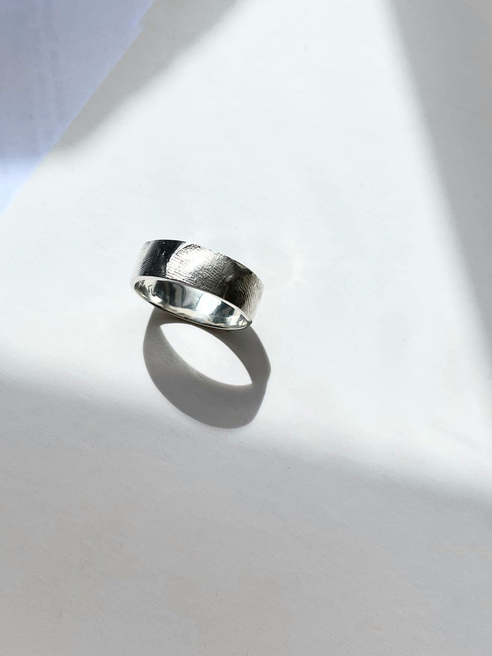 Band Fingerprint Ring - Sterling Silver or 9ct Gold - Print Impression Kit + Ring