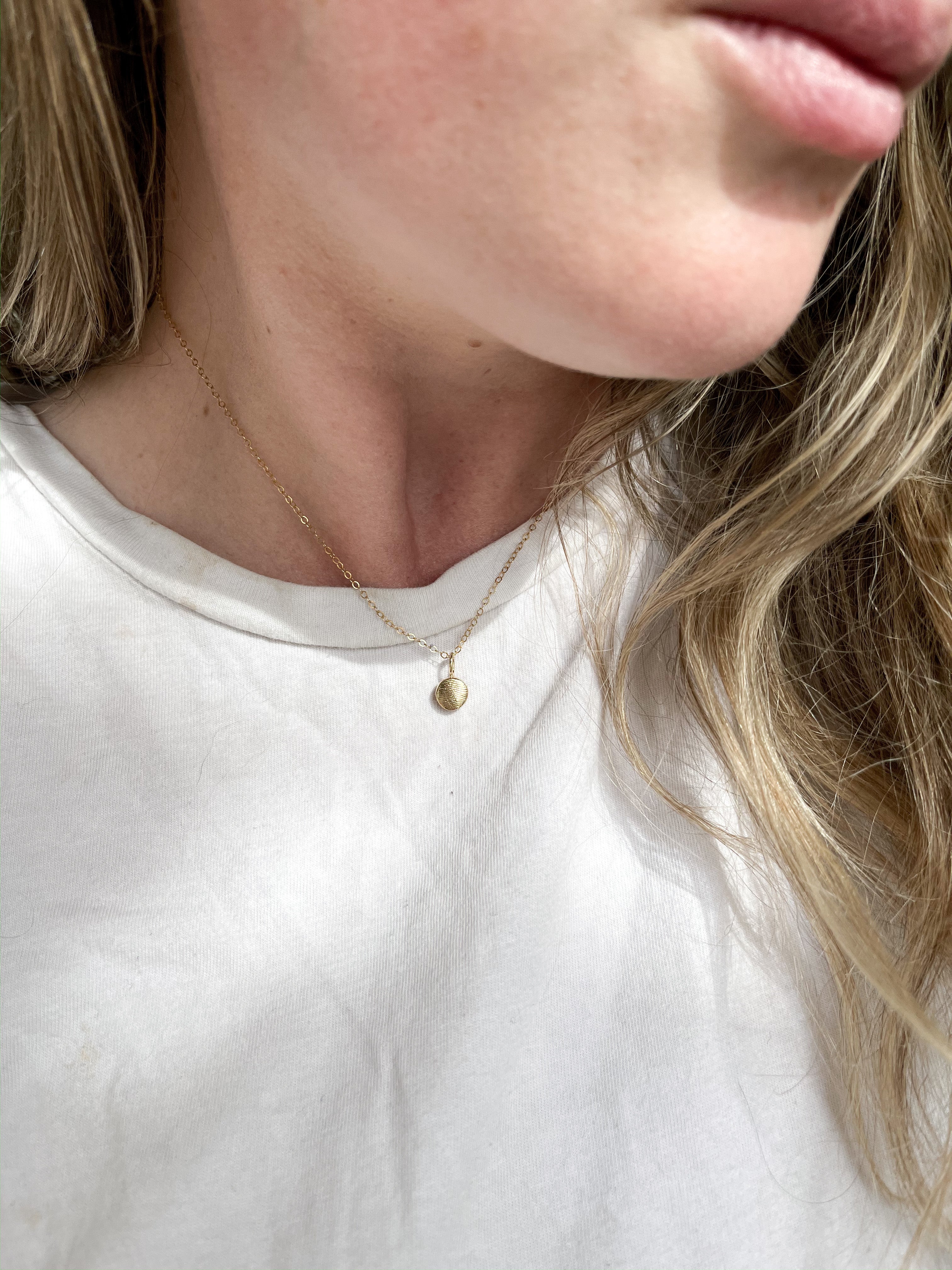 Oval or Circle Fingerprint Pendant - 9ct Gold - Fingerprint Impression Kit + Necklace