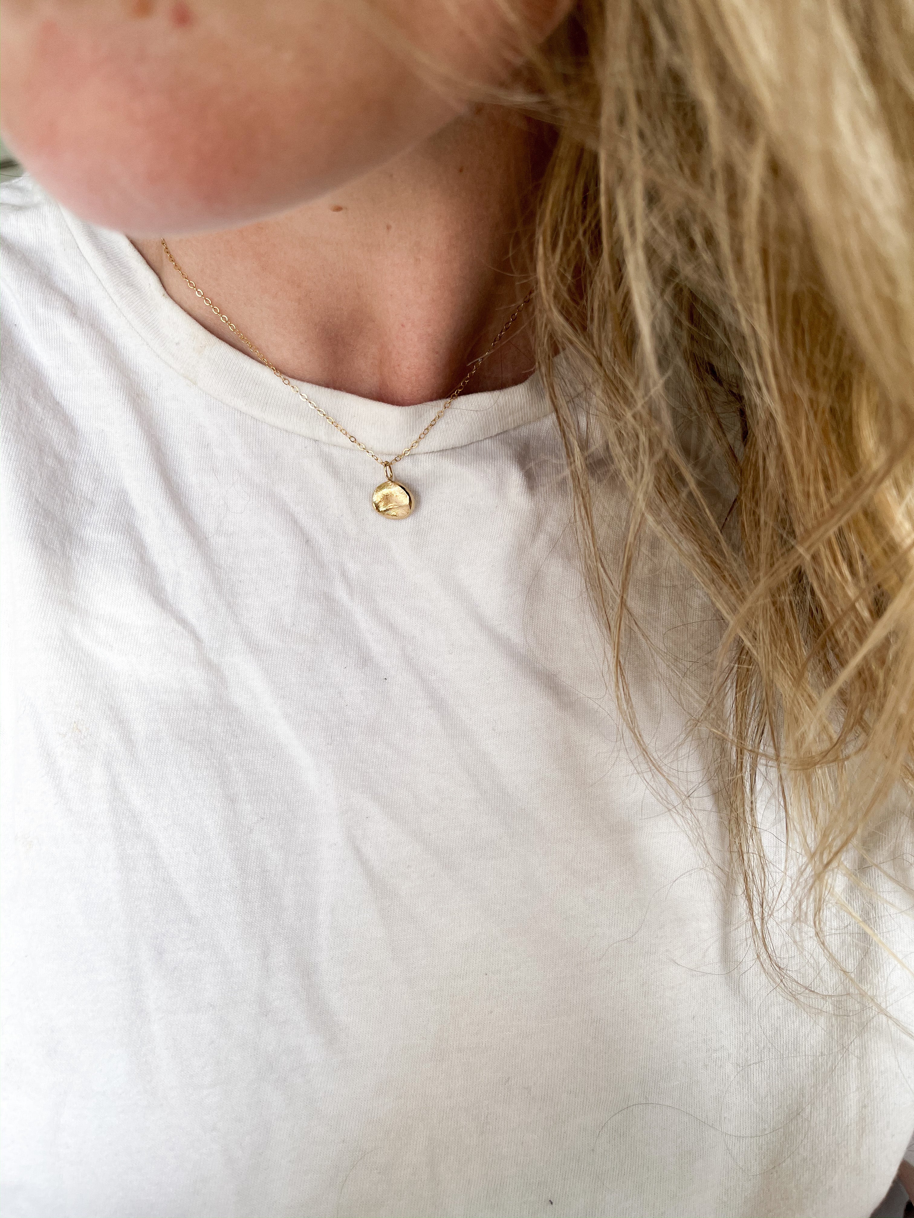 Infant Impression Pendant - 9ct Gold - Fingerprint Impression Kit + Necklace