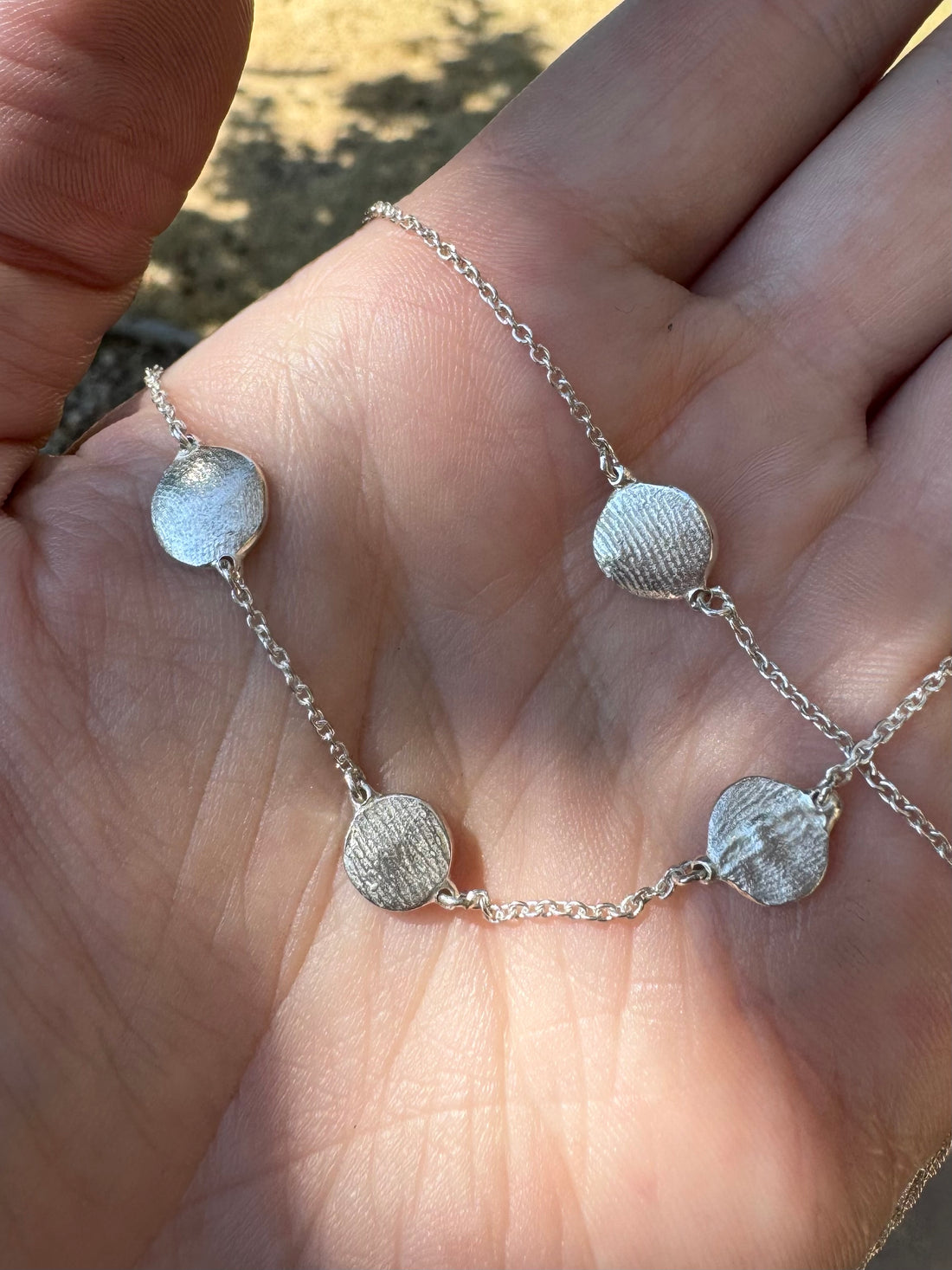 X-Mini Fingerprint Necklace - Sterling Silver
