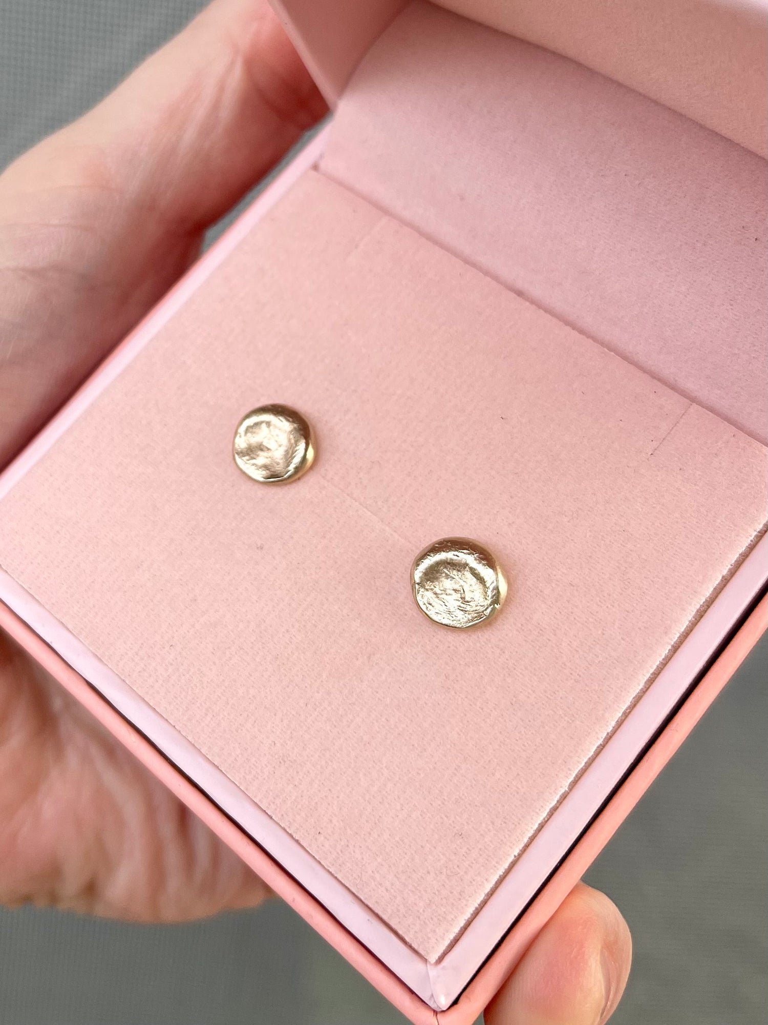 Fingerprint Earrings - Sterling Silver + 9ct Gold Print Impression Kit + Studs