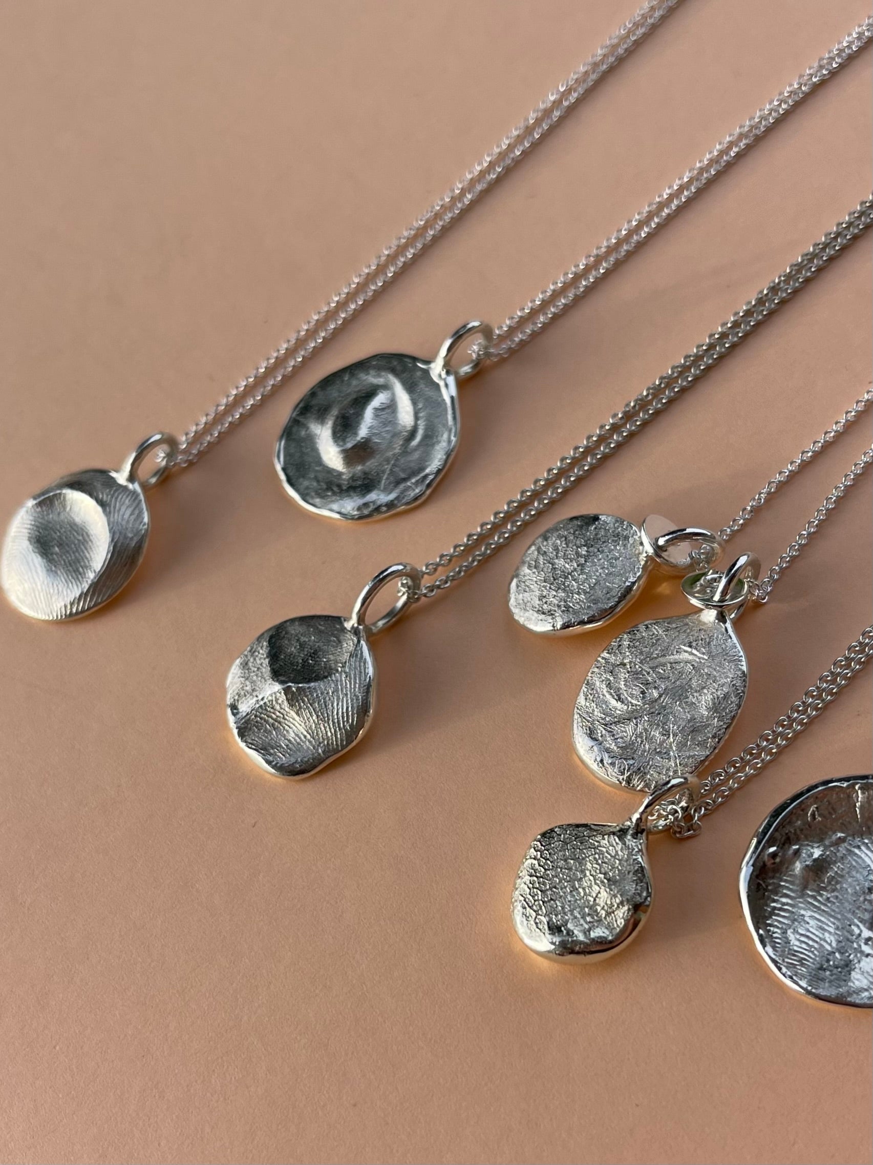 Pet Print Pendant - Sterling Silver or 9ct Gold - Fingerprint Impression Kit + Necklace