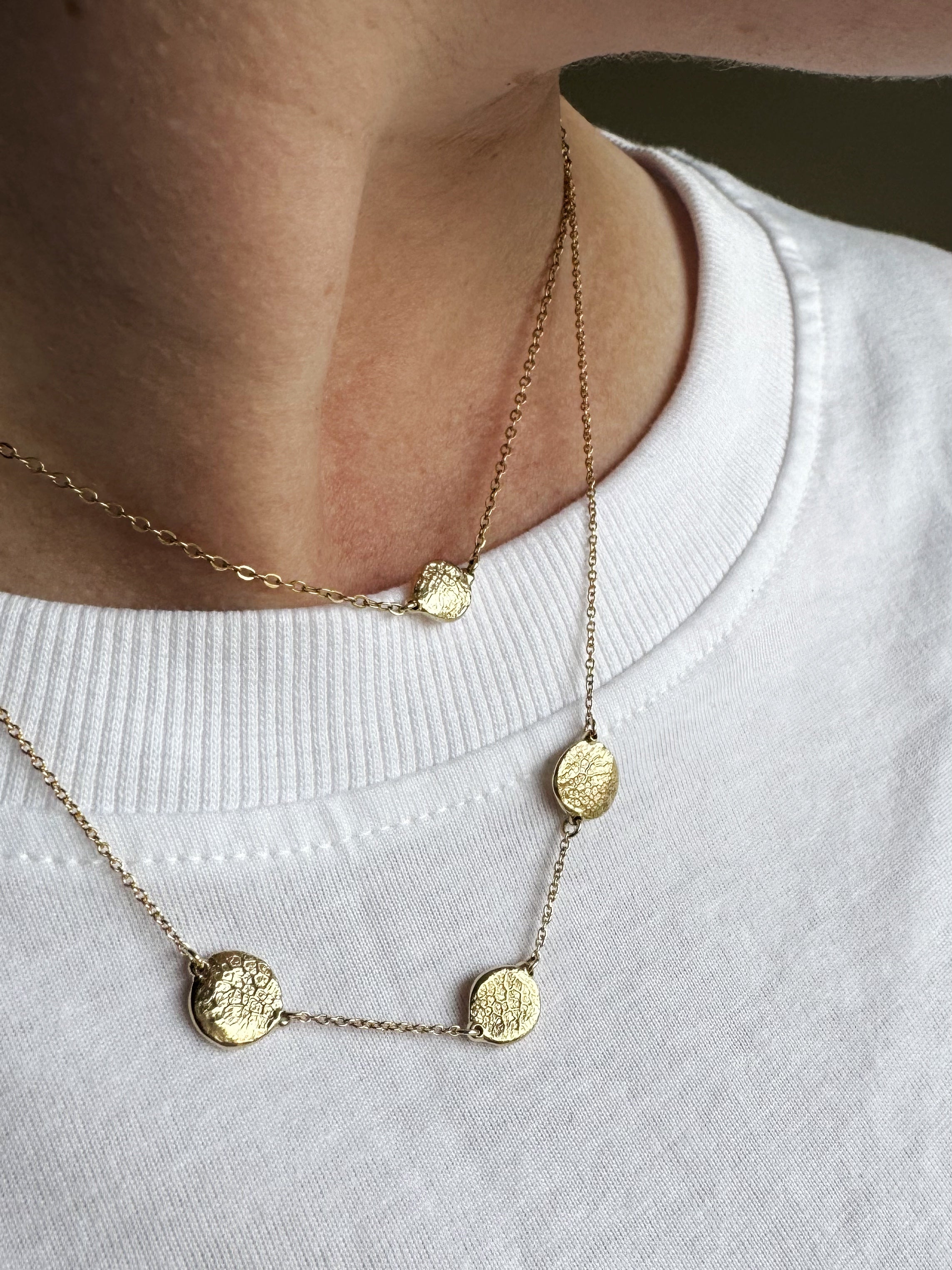 X-Mini Fingerprint Necklace - 9ct Gold
