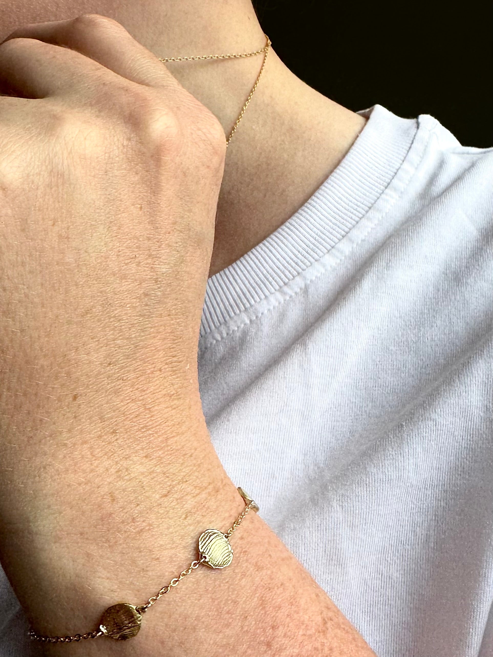 X-Mini Fingerprint Bracelet - 9ct gold