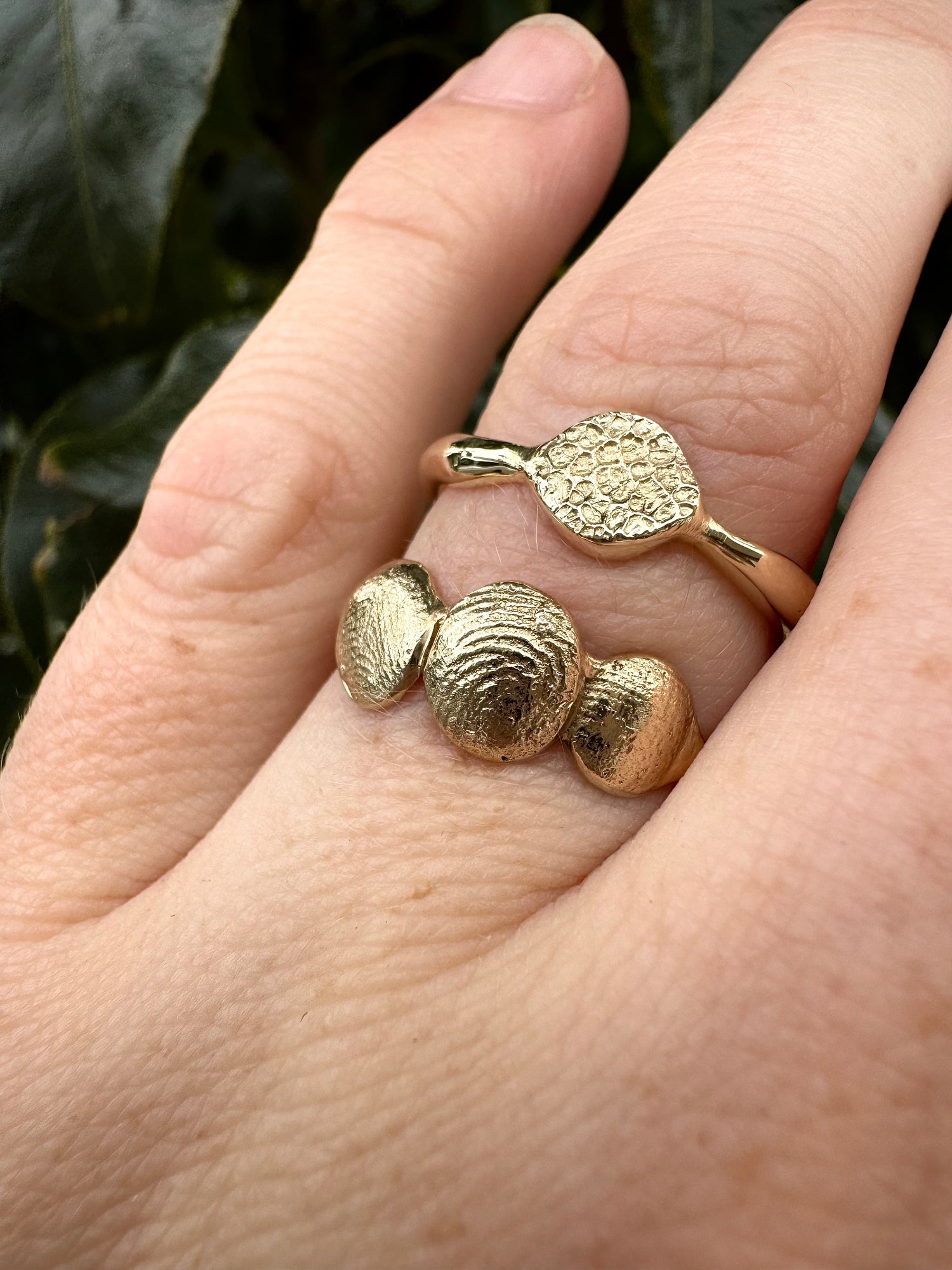 X-Mini Fingerprint Ring - 9ct gold