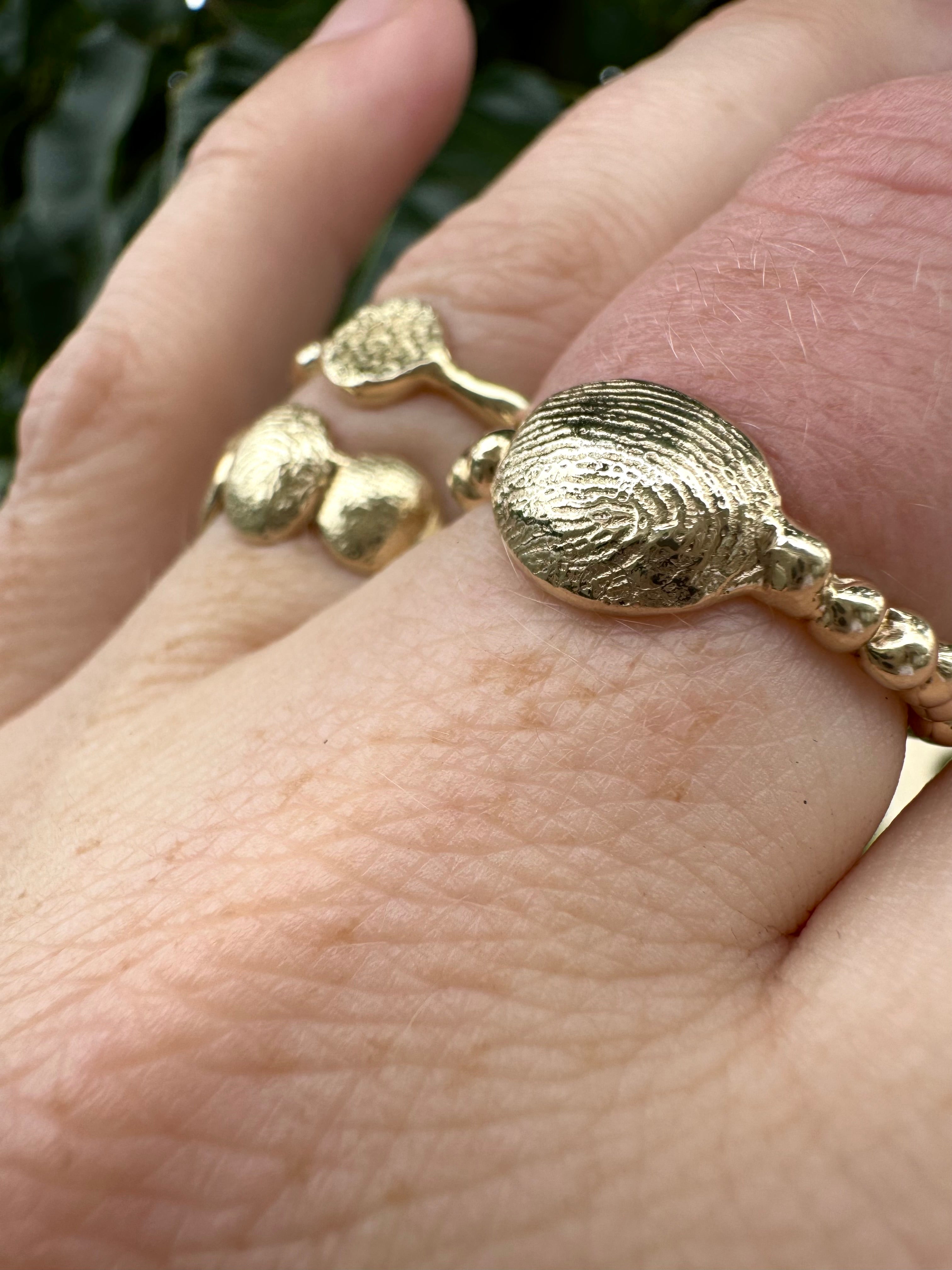 X-Mini Fingerprint Ring - 9ct gold