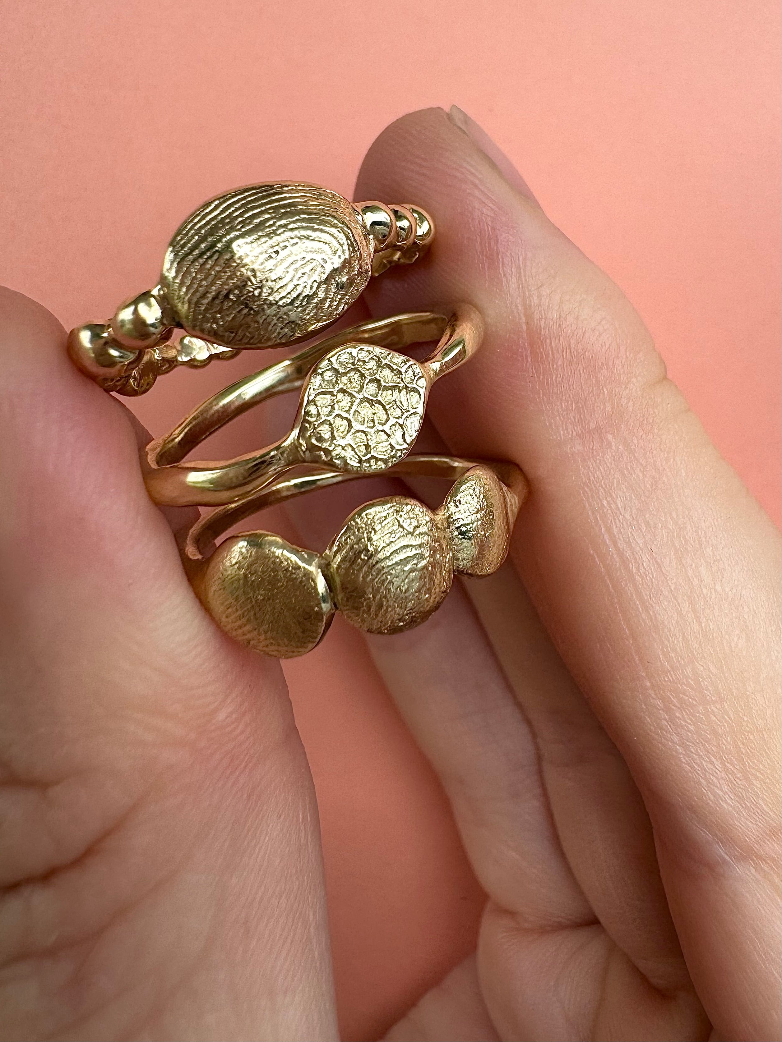 X-Mini Fingerprint Ring - 9ct gold