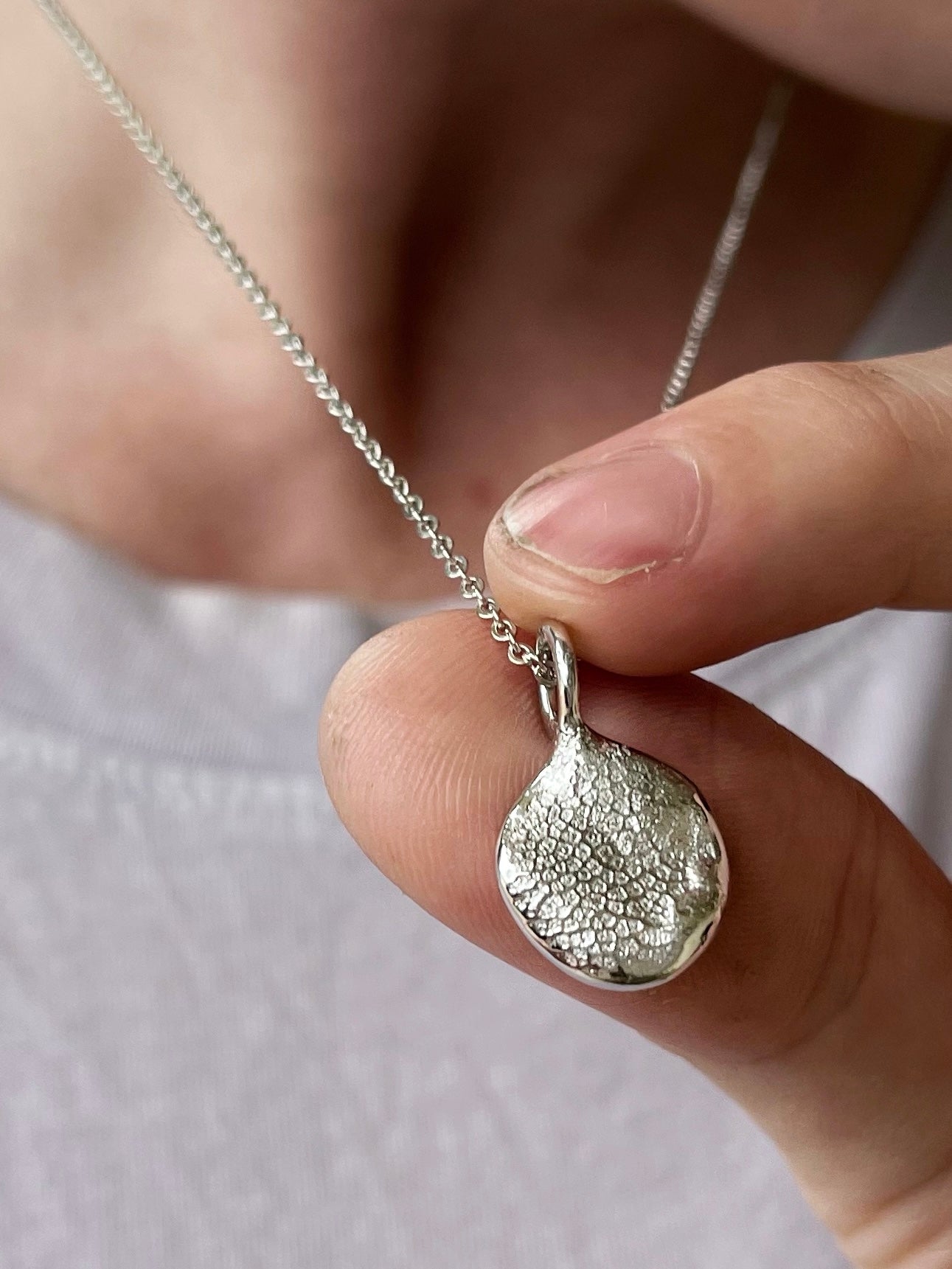 Pet Print Pendant - Sterling Silver or 9ct Gold - Fingerprint Impression Kit + Necklace